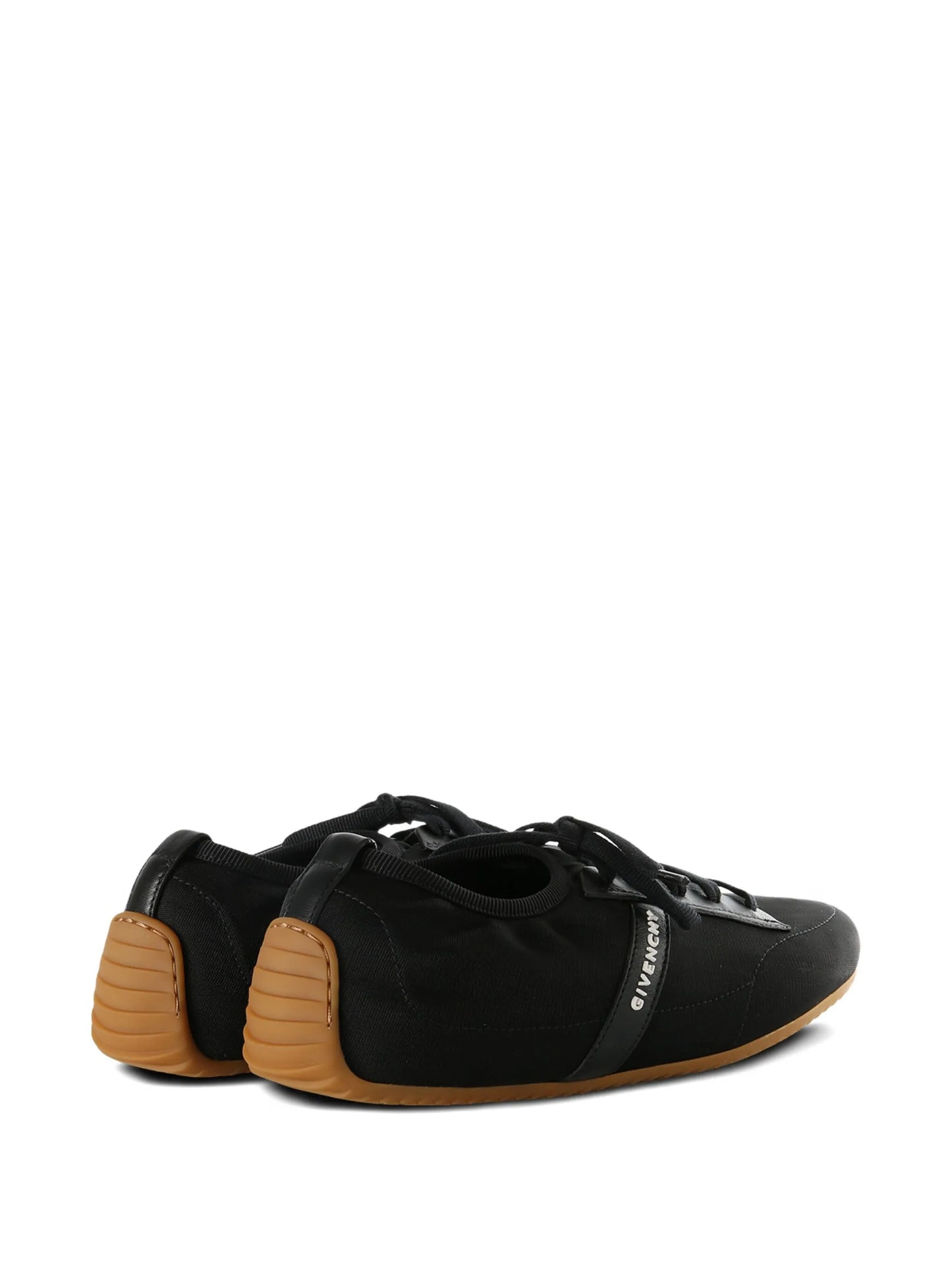 slim sneakers in transparent mesh and leather
