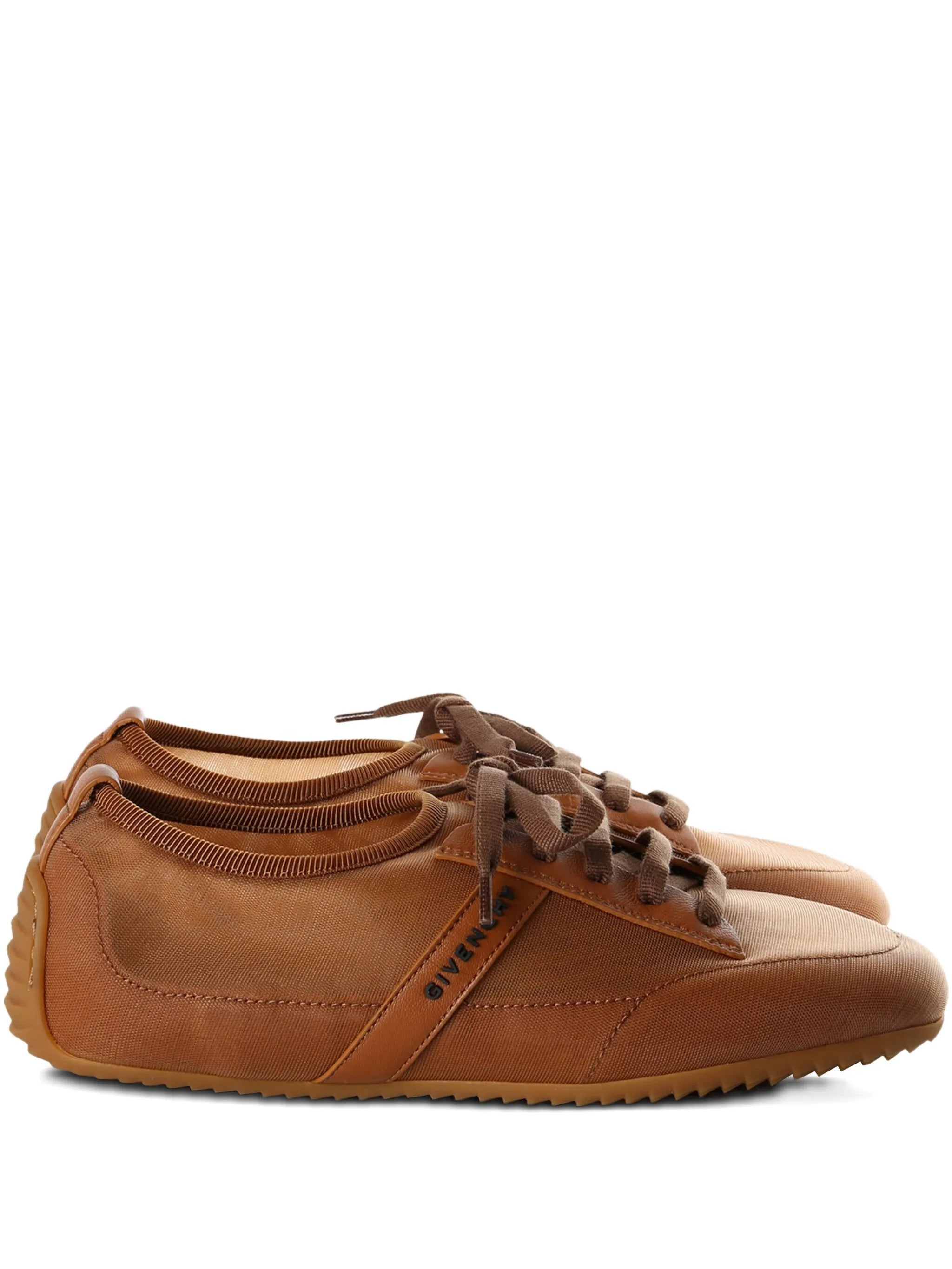 lace-up panelled trainers