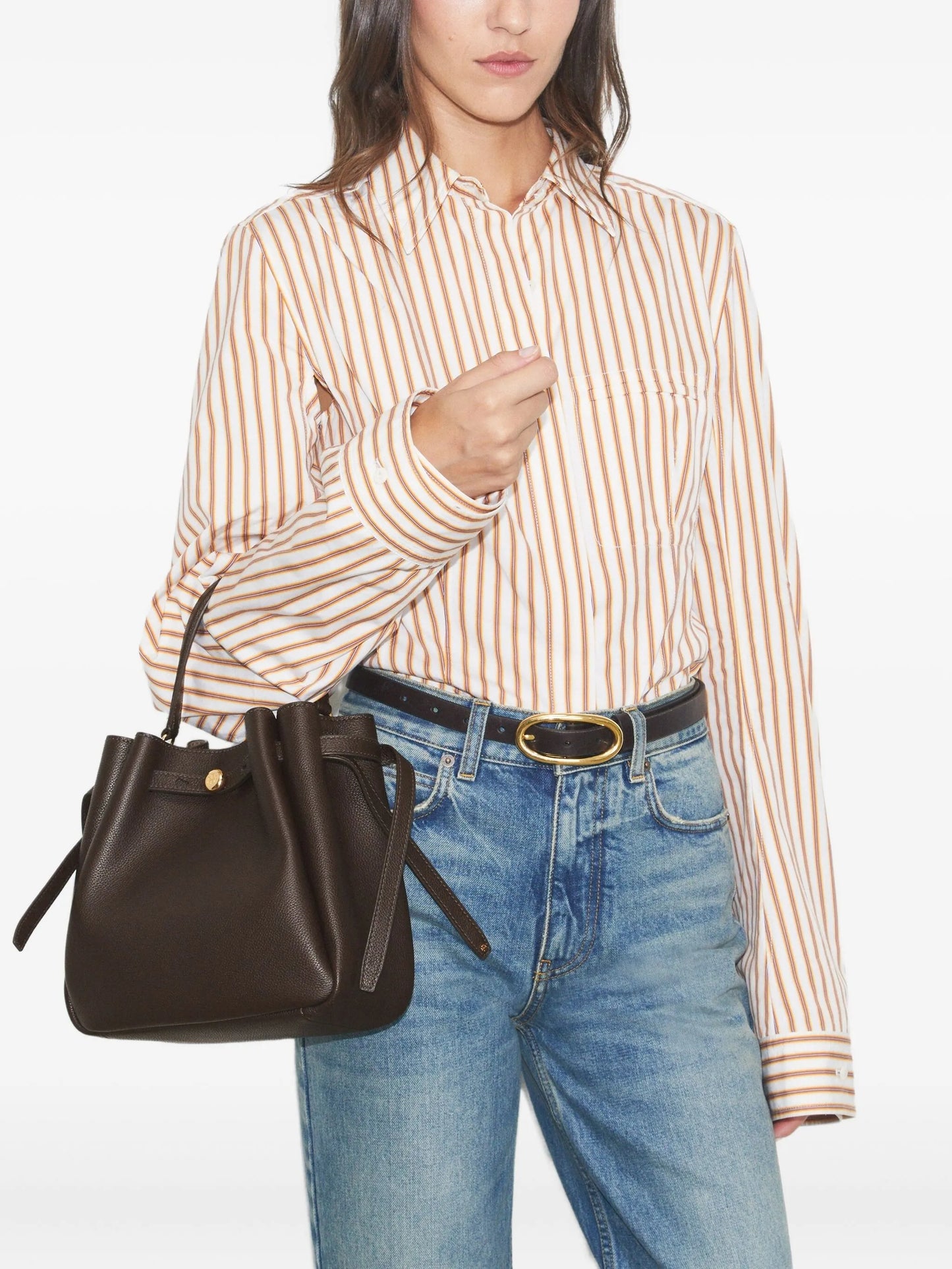 suede bucket bag