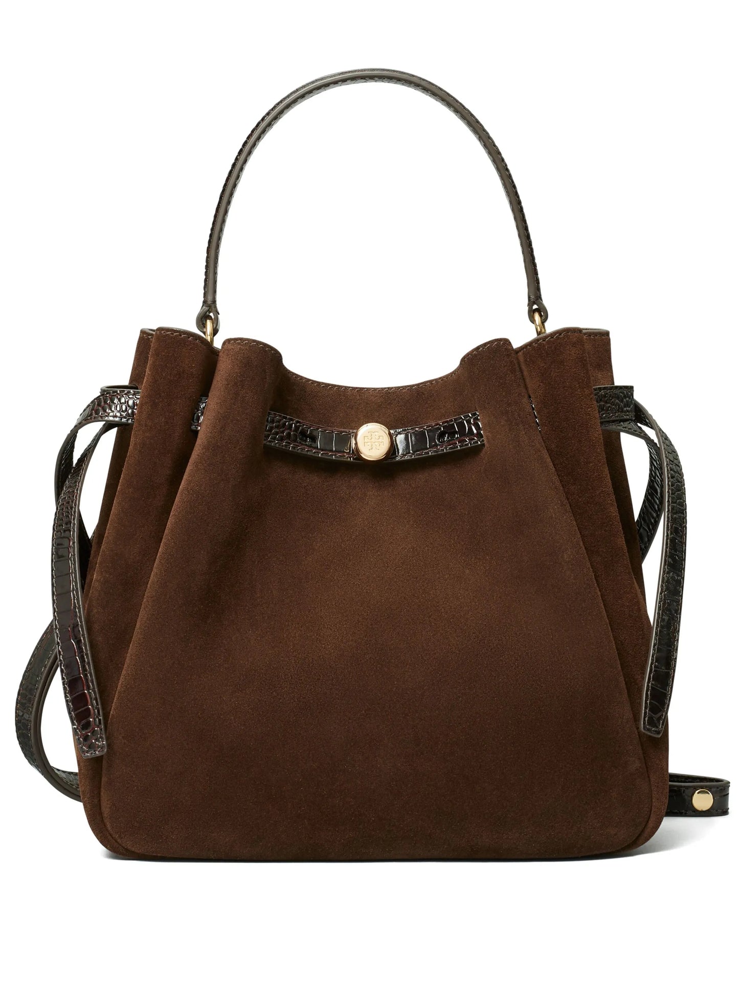 suede bucket bag