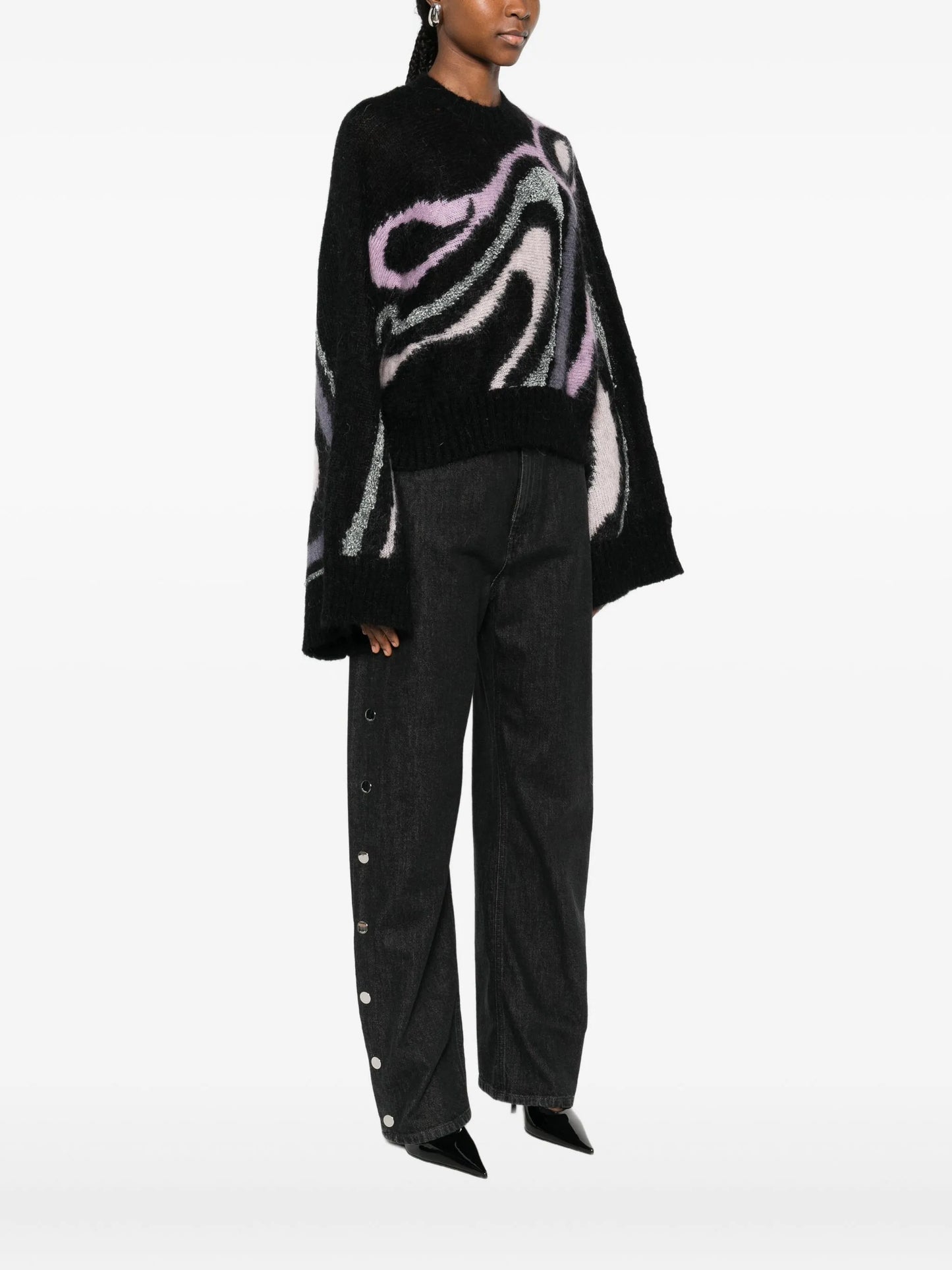 Aline graphic-print crew-neck sweater
