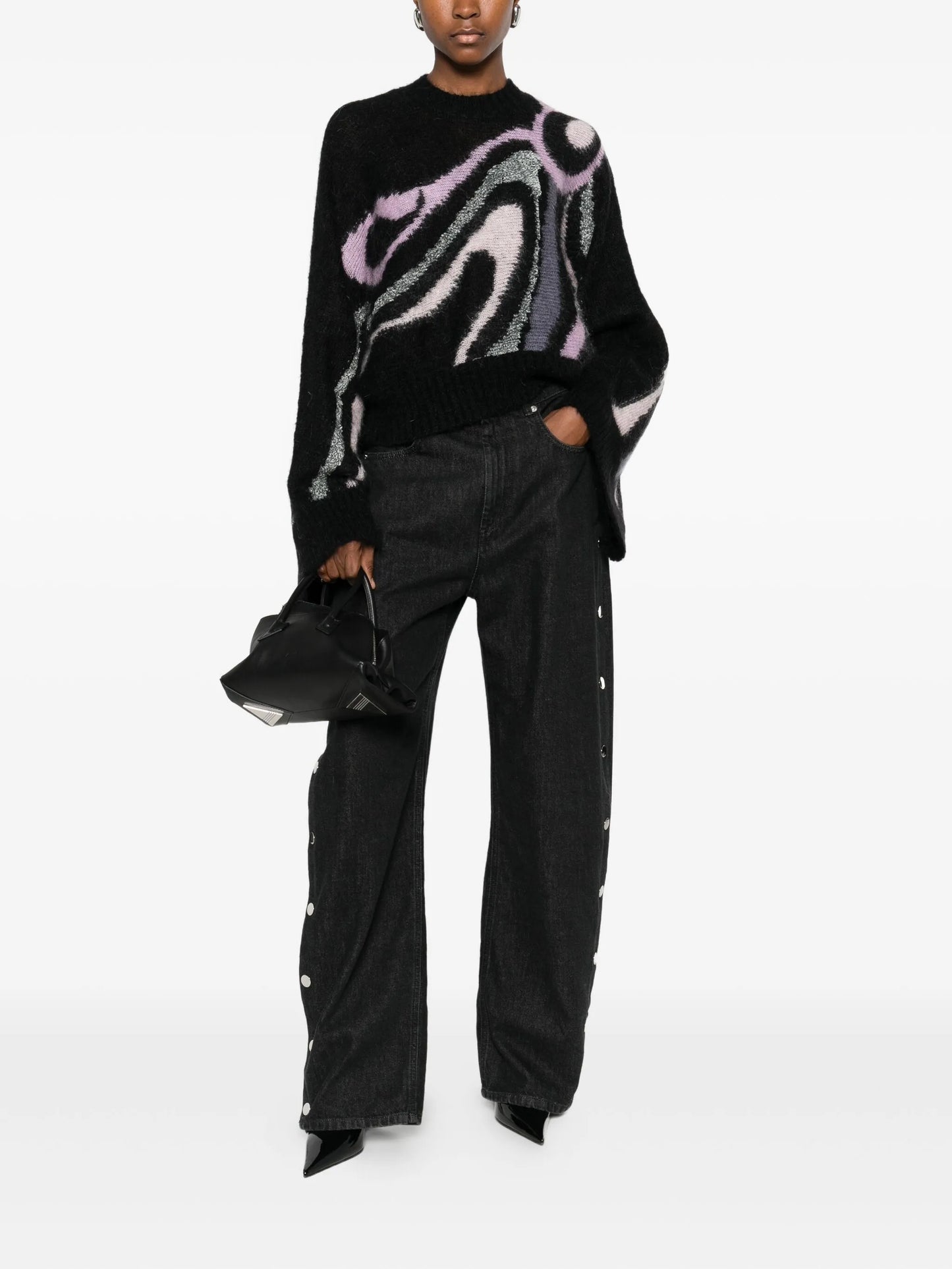 Aline graphic-print crew-neck sweater
