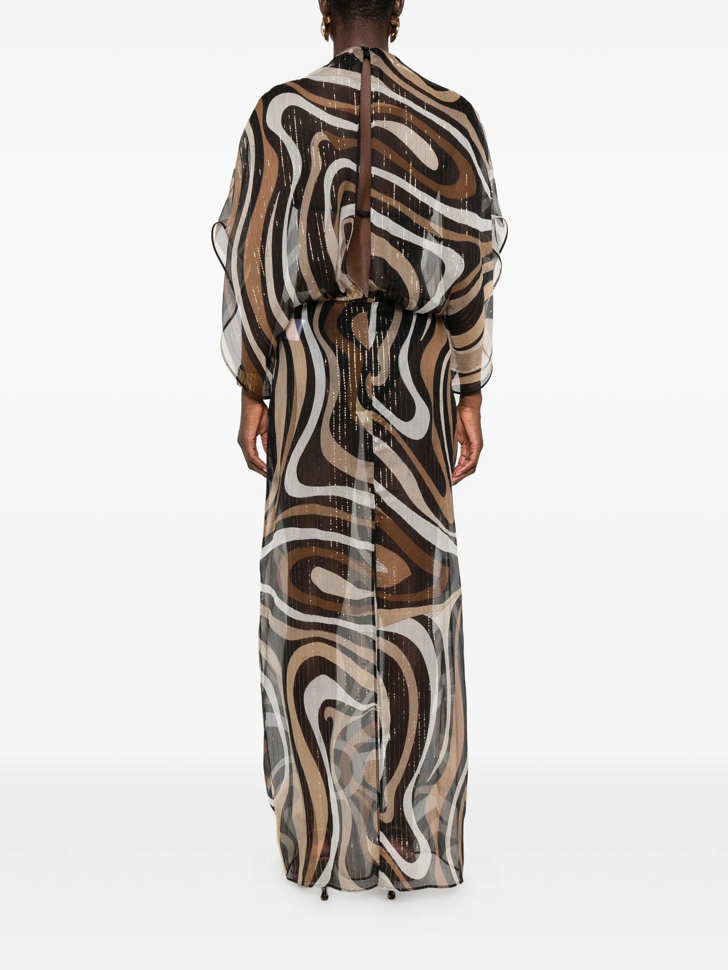puffy-sleeve maxi dress