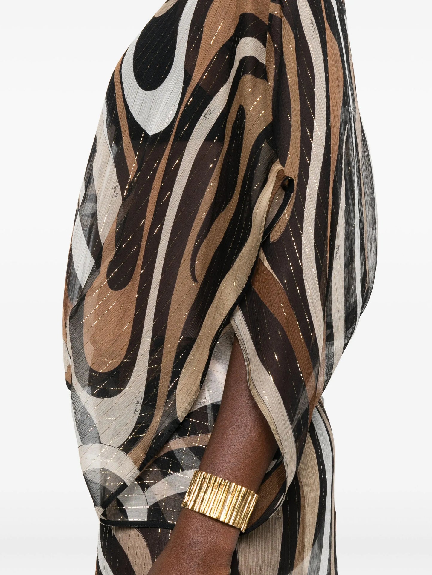 puffy-sleeve maxi dress