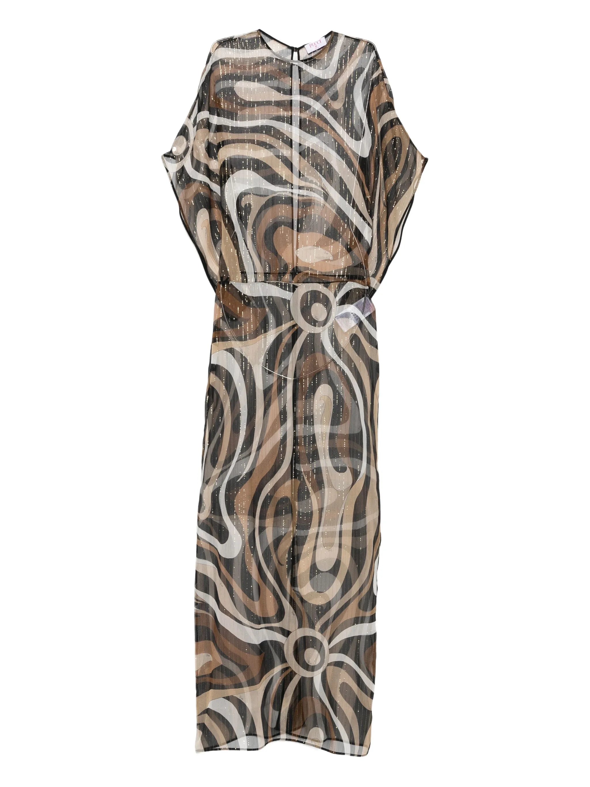 puffy-sleeve maxi dress