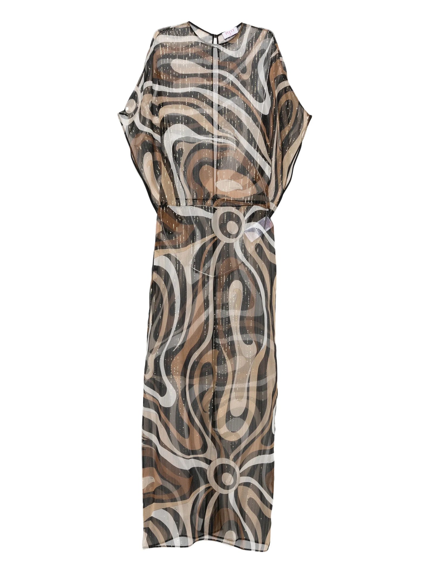 puffy-sleeve maxi dress