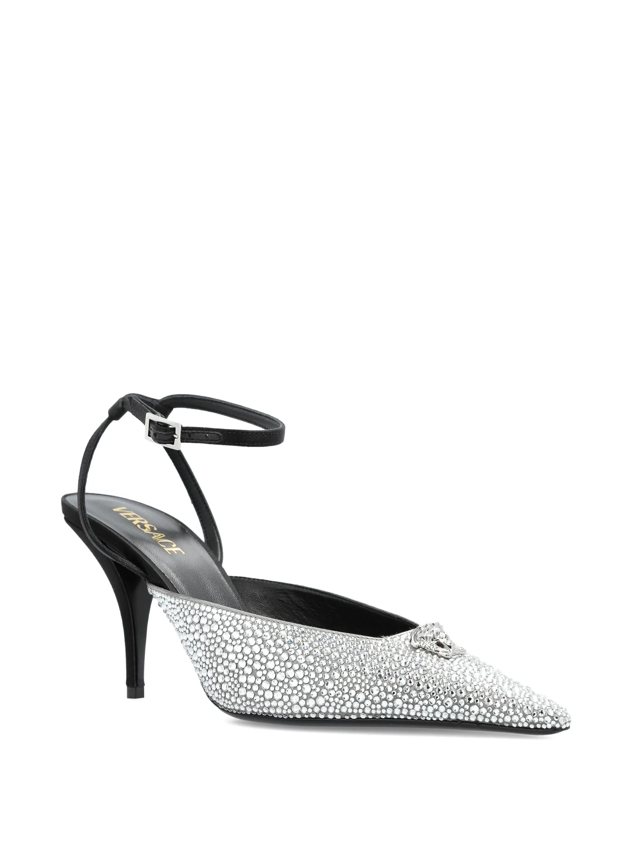 85mm Crystal La Medusa slingback pumps
