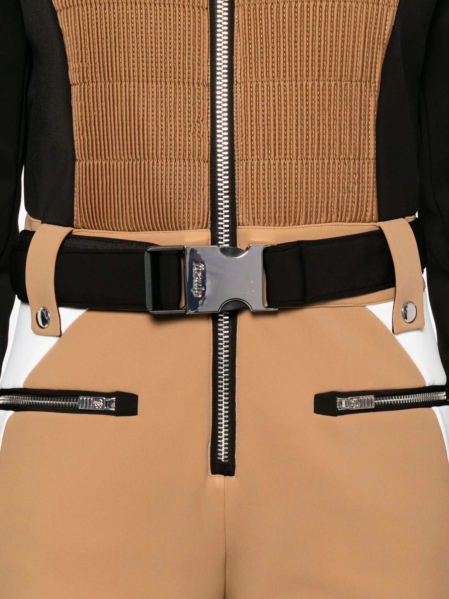 Jorket belted panelled ski suit