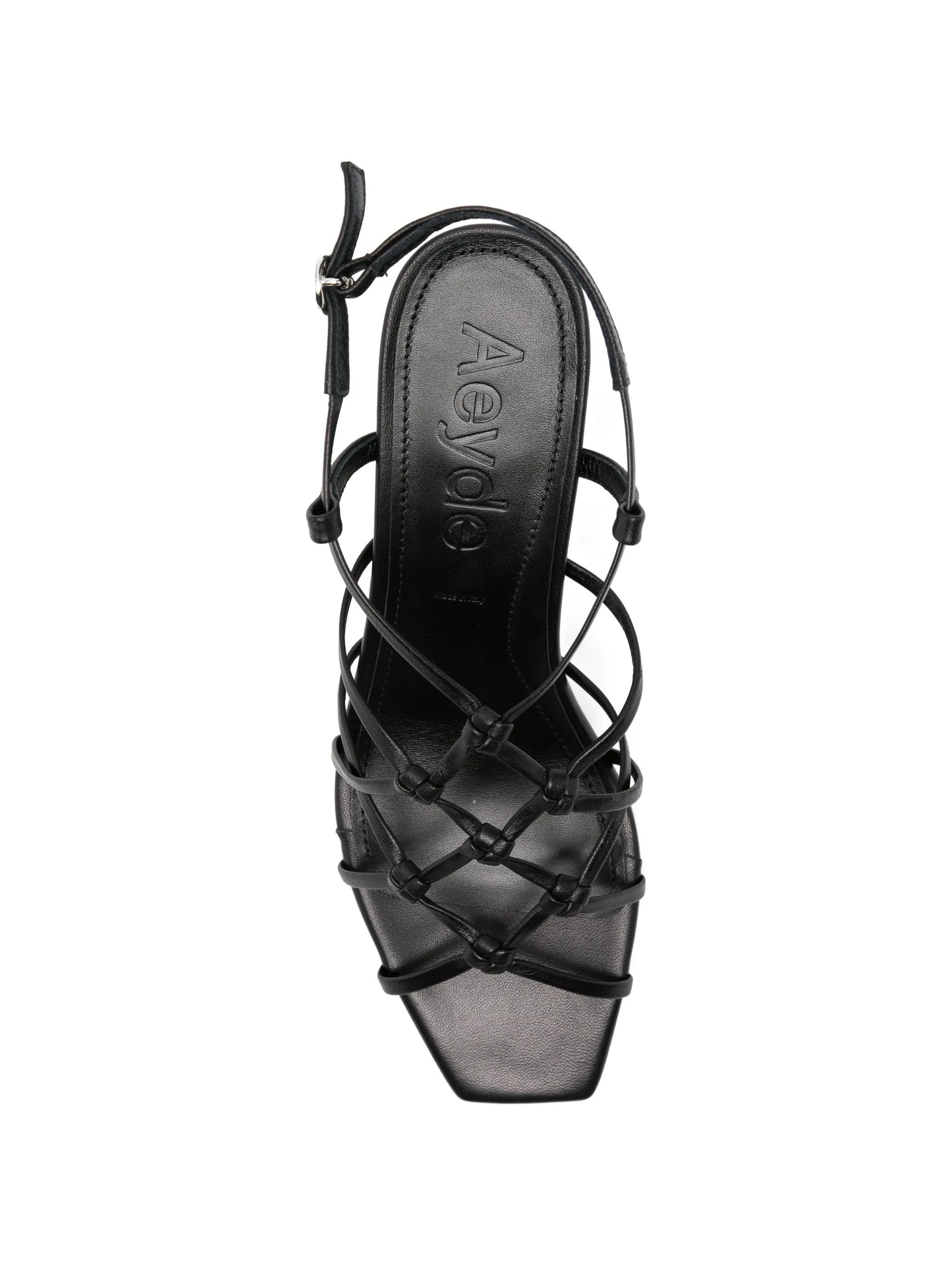Acacia nappa leather heel sandals
