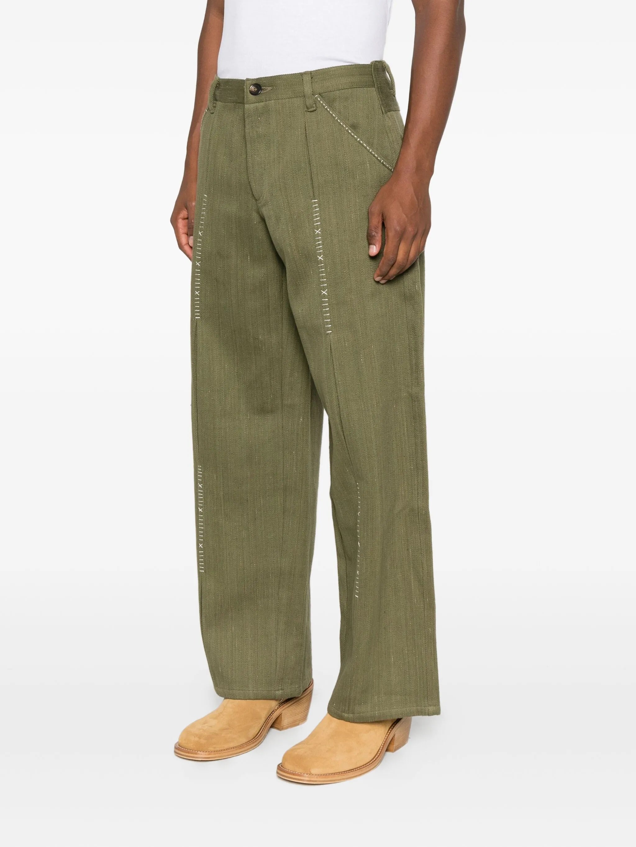 embroidered trousers