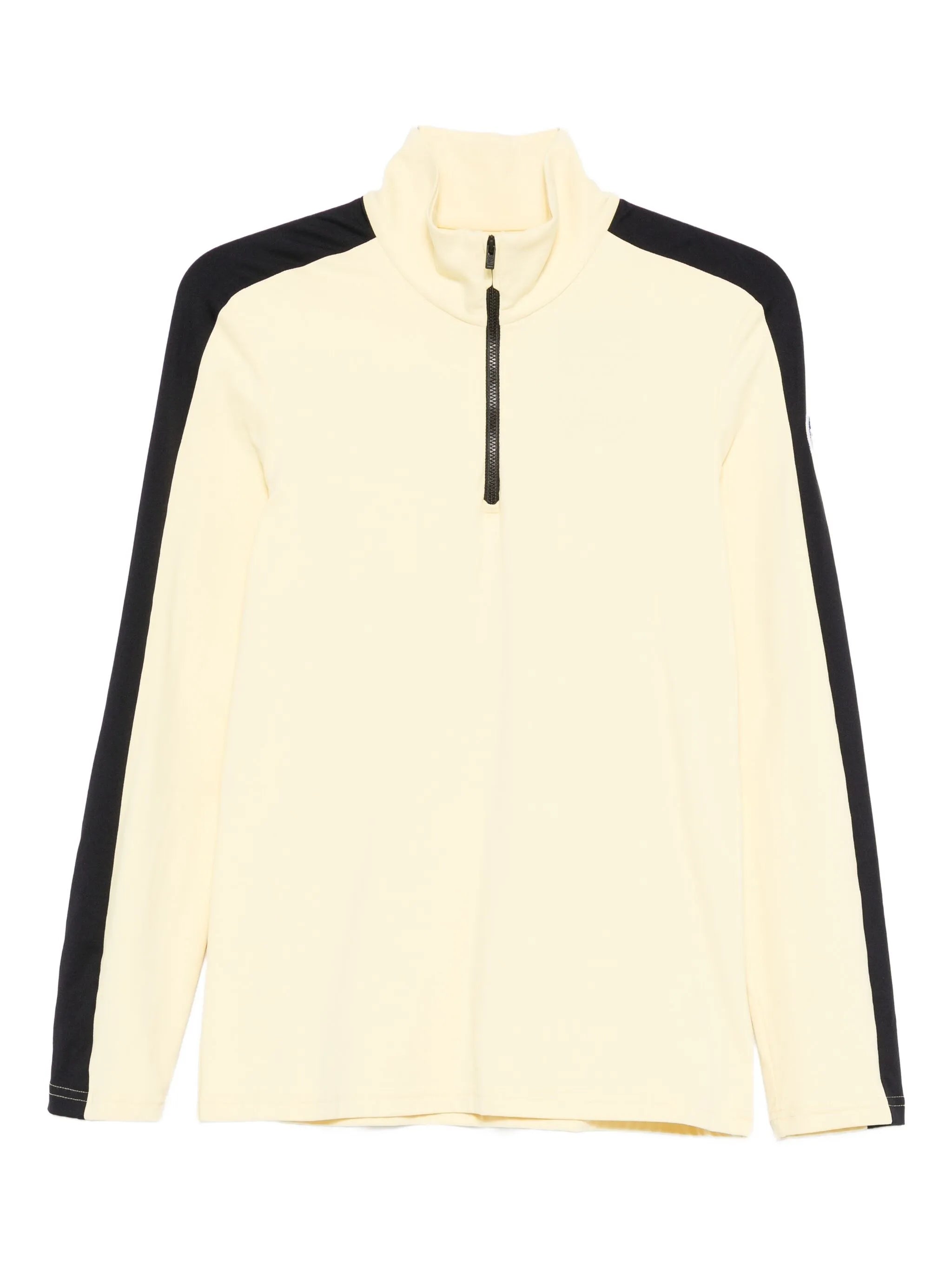 half-zip panelled top