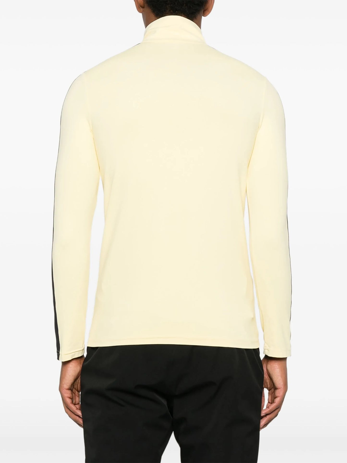 half-zip panelled top