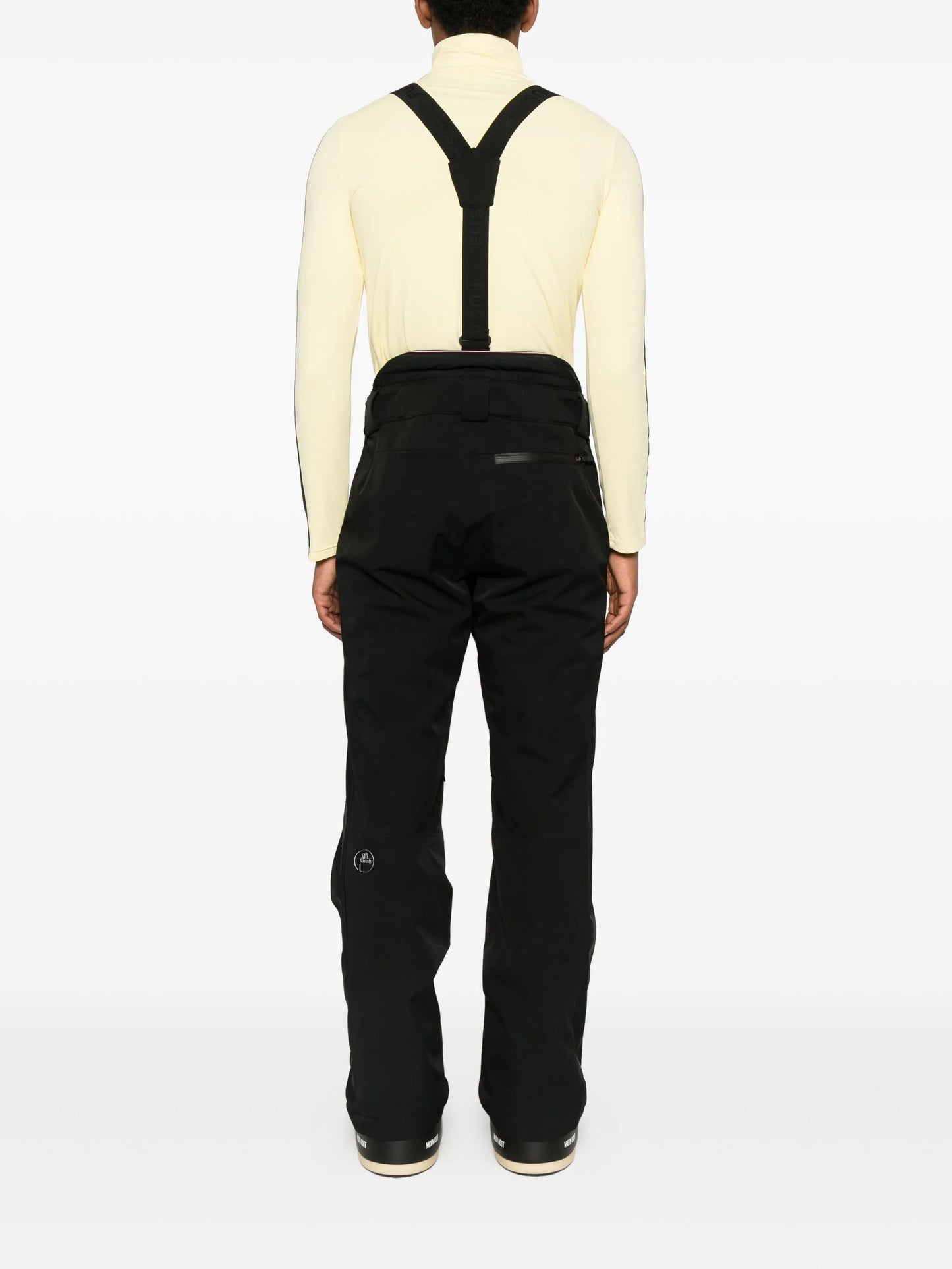 suspender zip-detail trousers