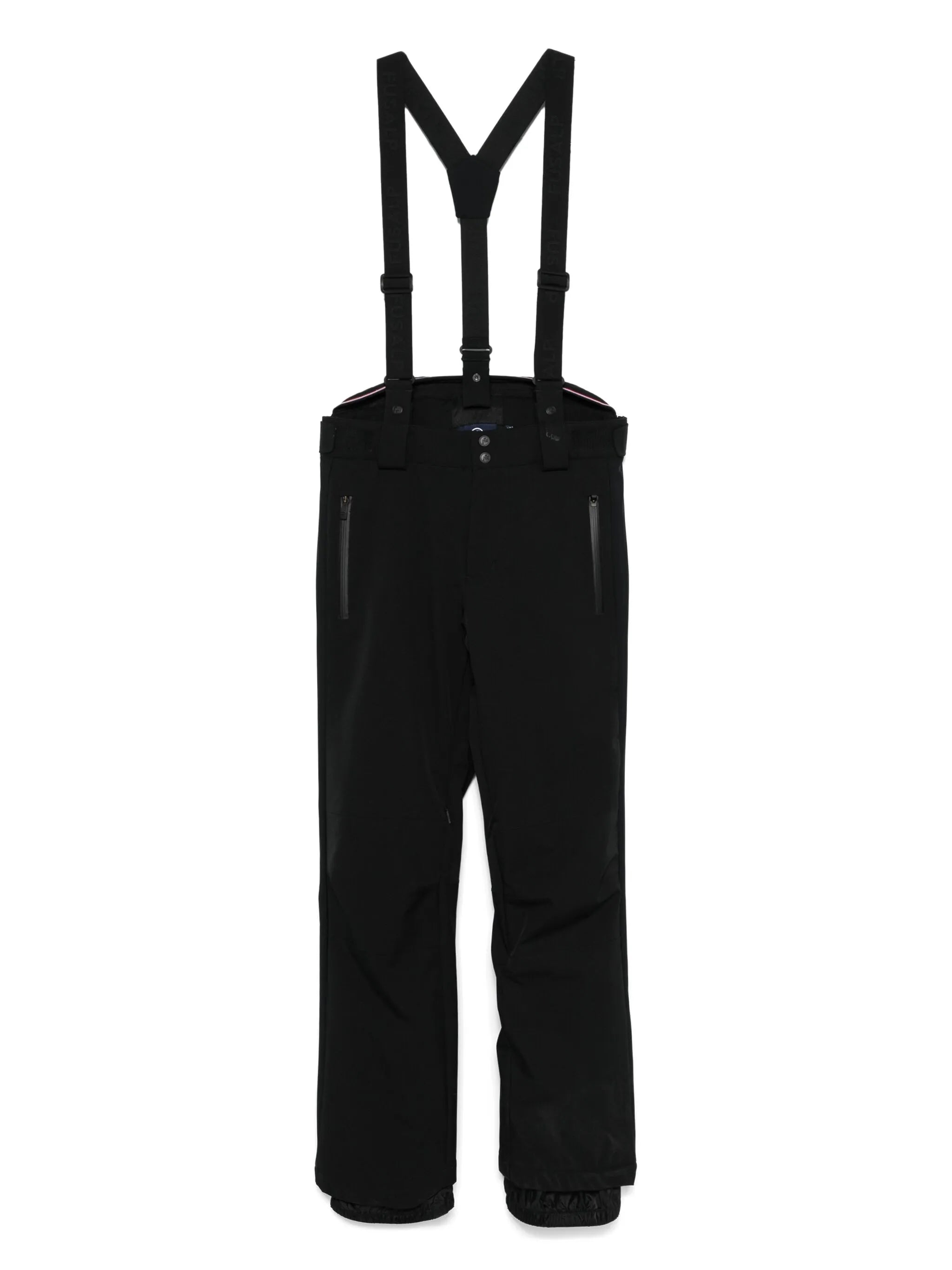 suspender zip-detail trousers