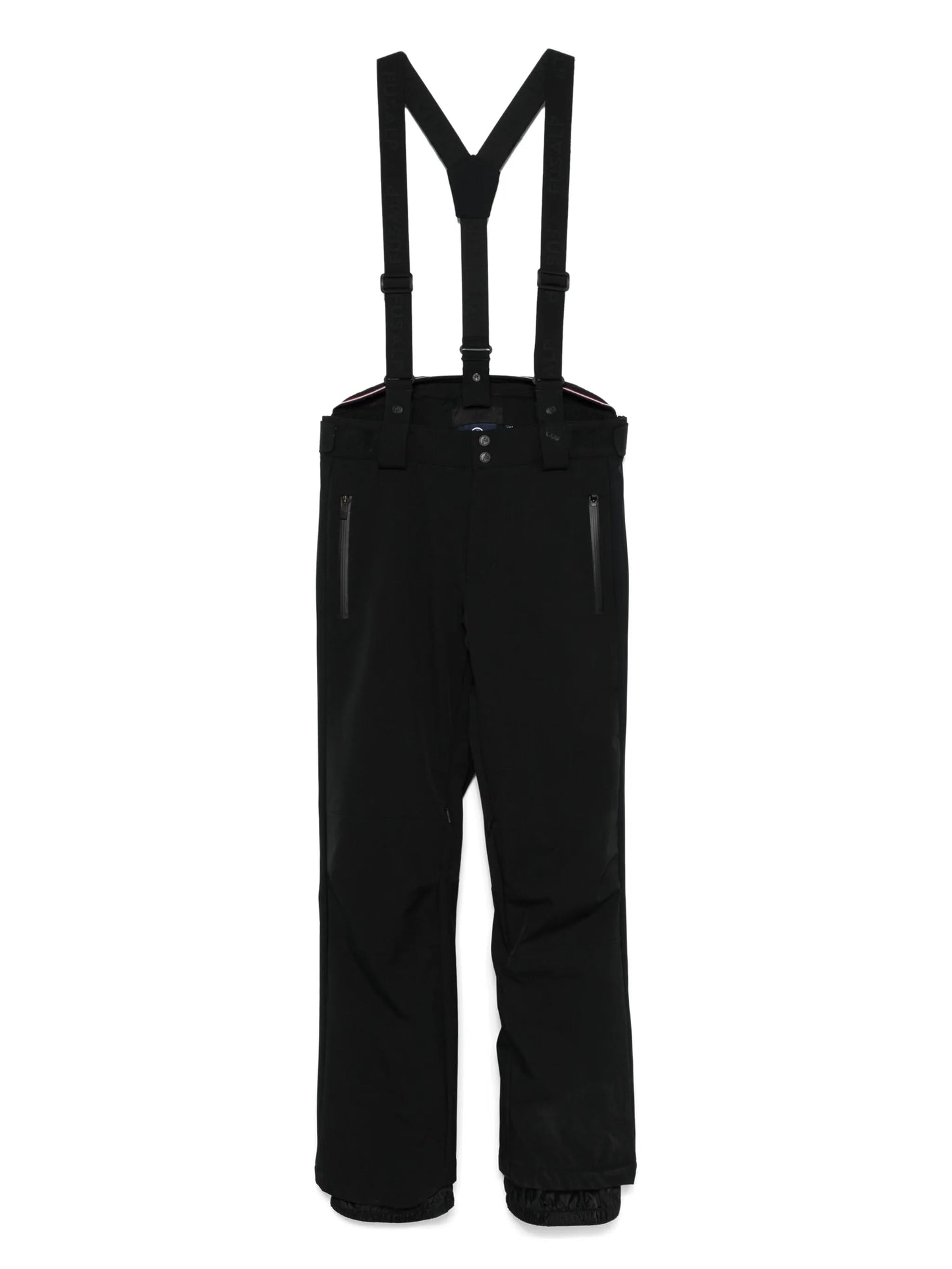suspender zip-detail trousers