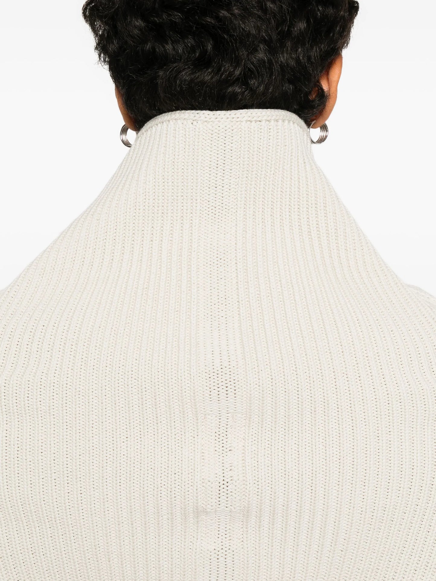 roll-neck ribbed top