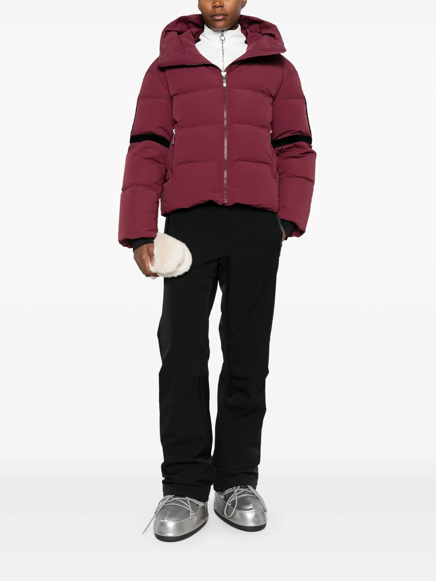 Barsy II quilted velvet-paneled ski jacket