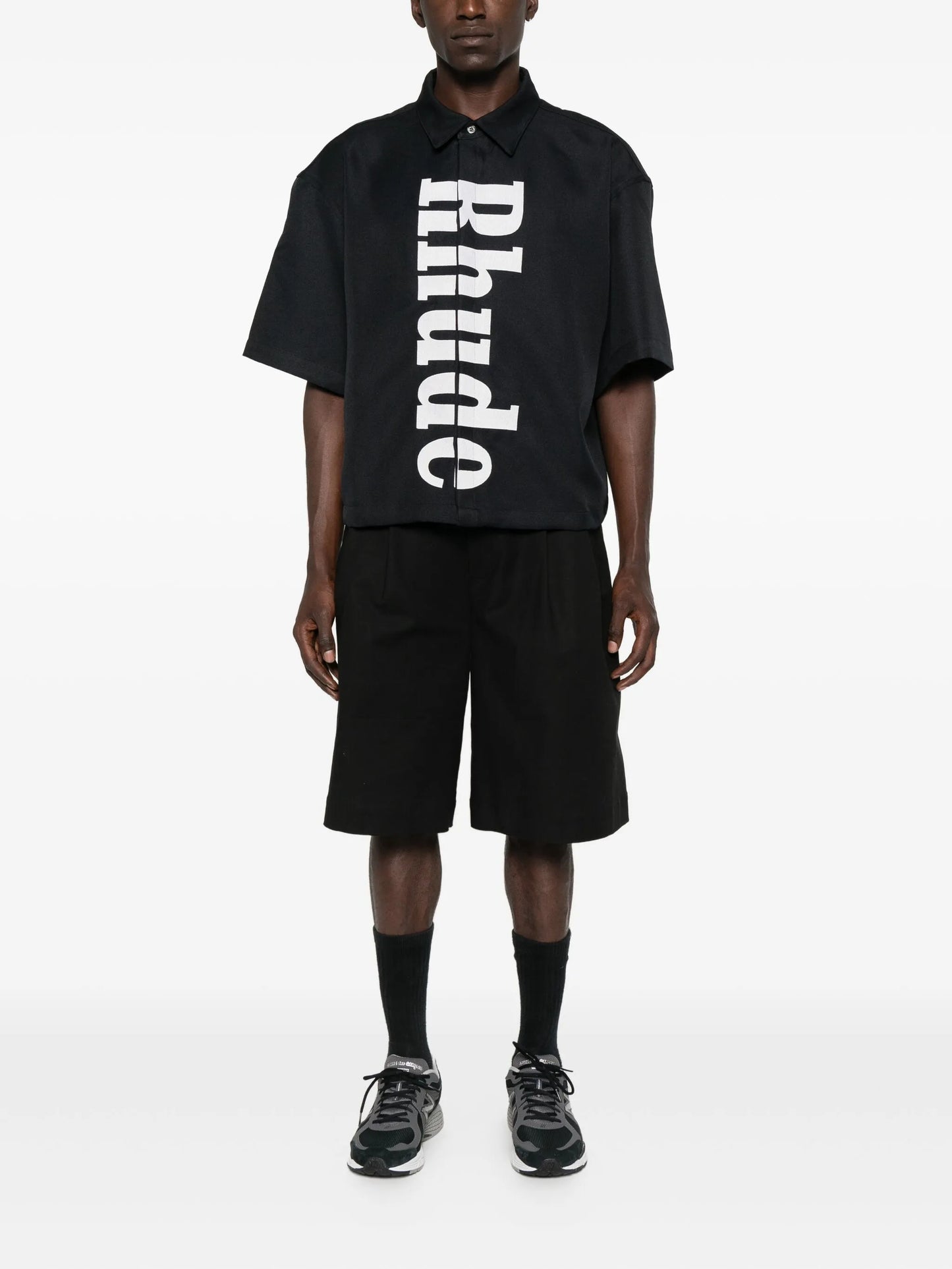 logo-print shirt