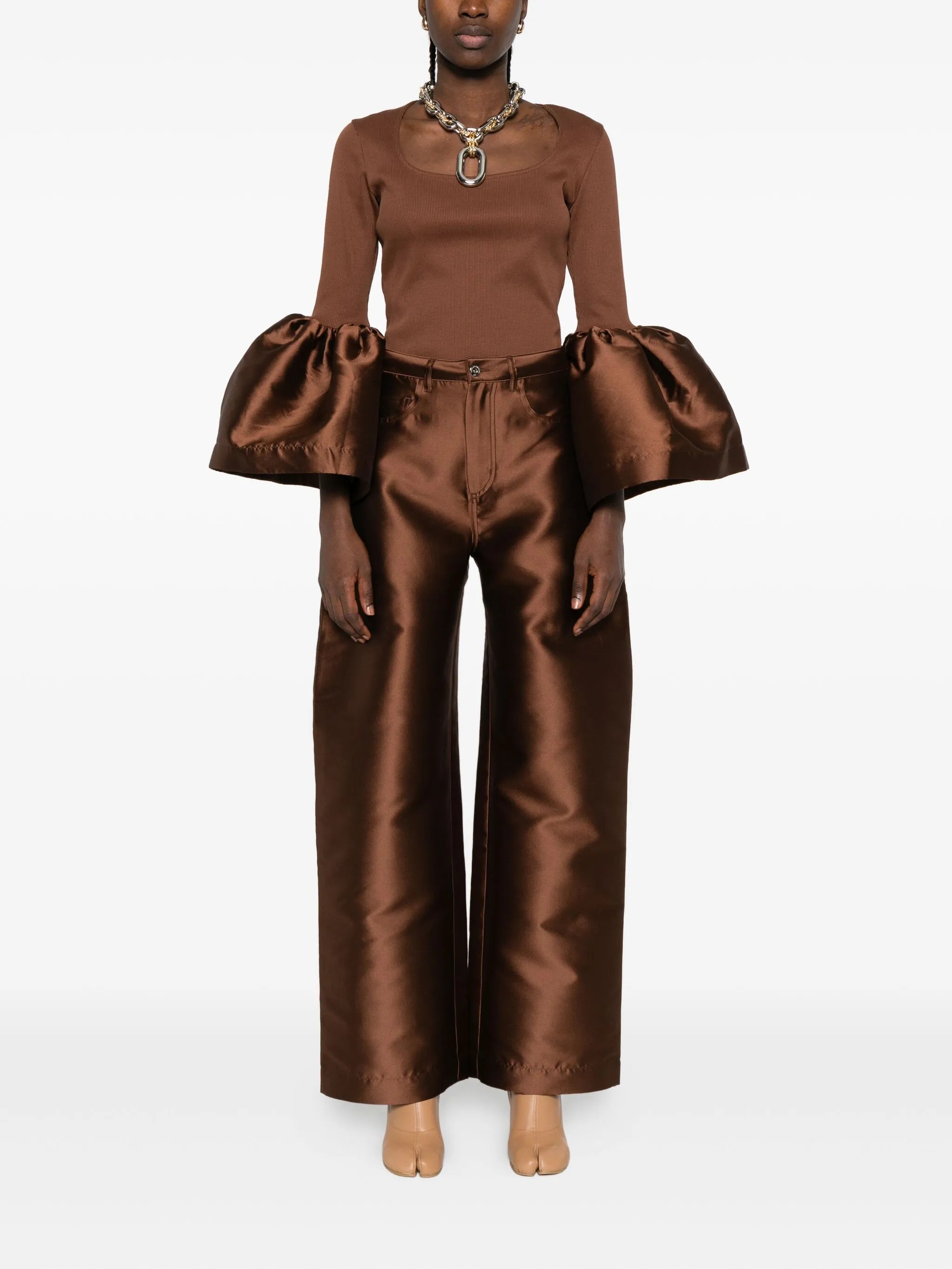high-waist trousers
