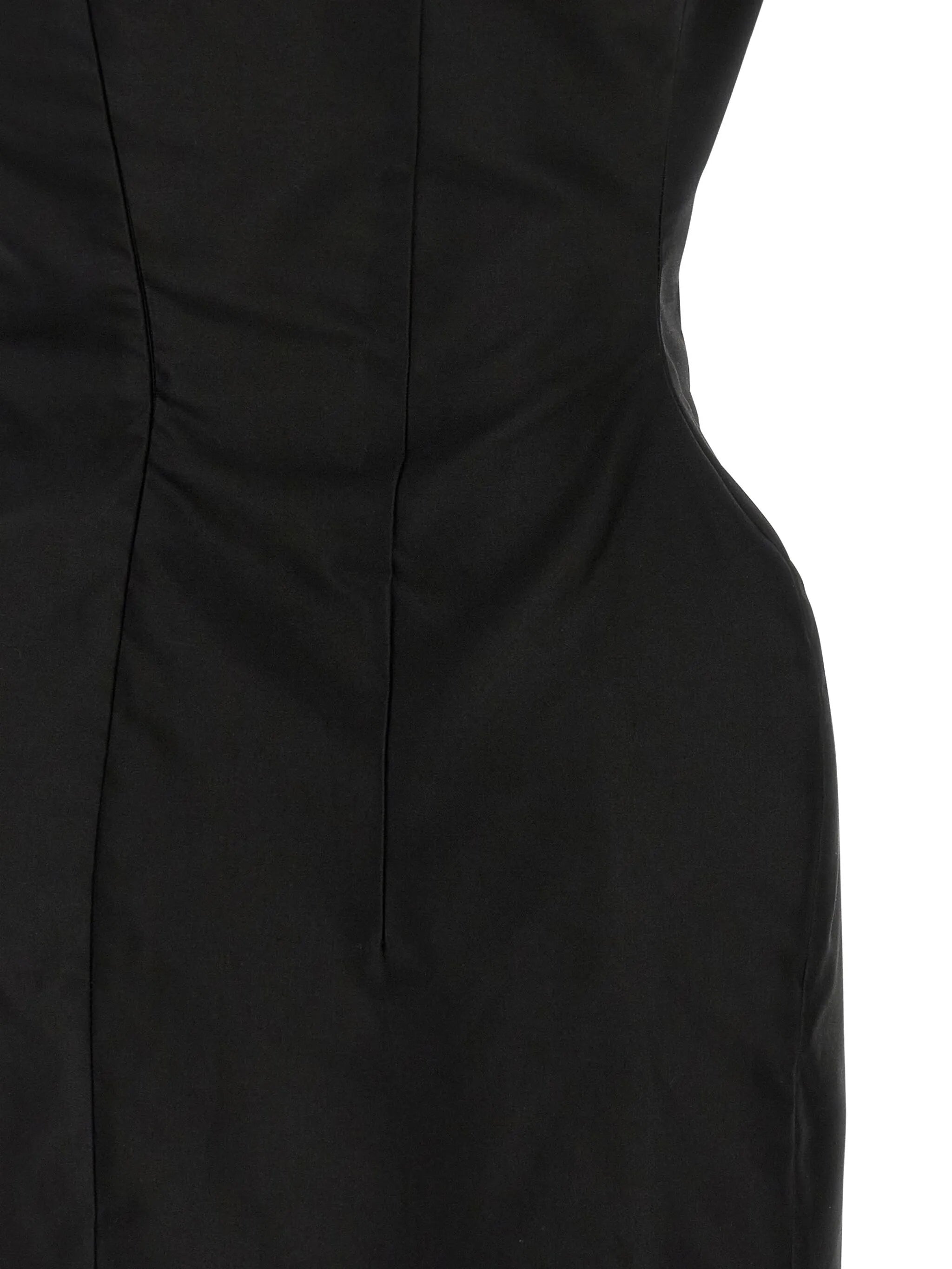 asymmetrical sculpted cotton mini dress