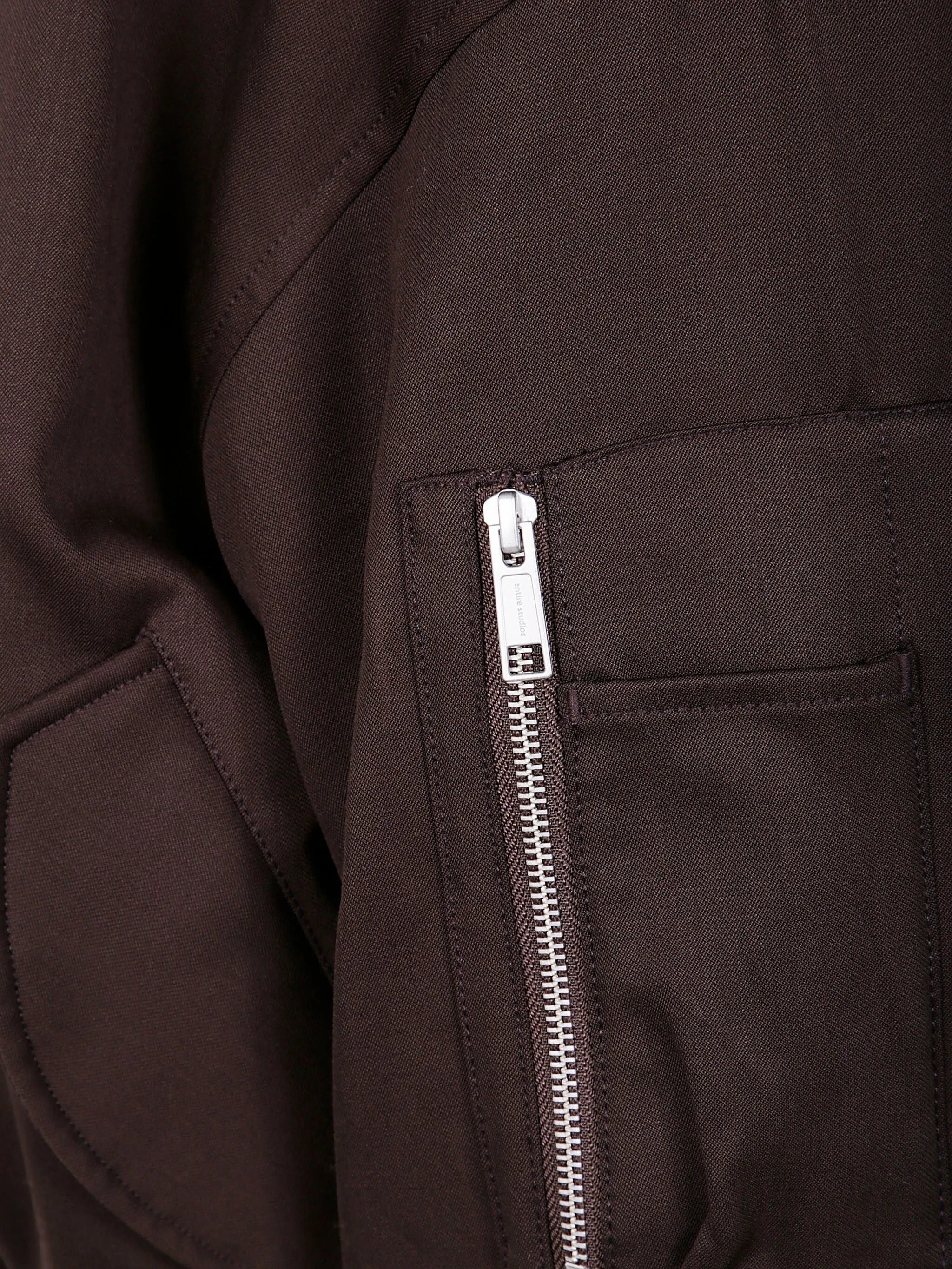 zip-fastening bomber jacket