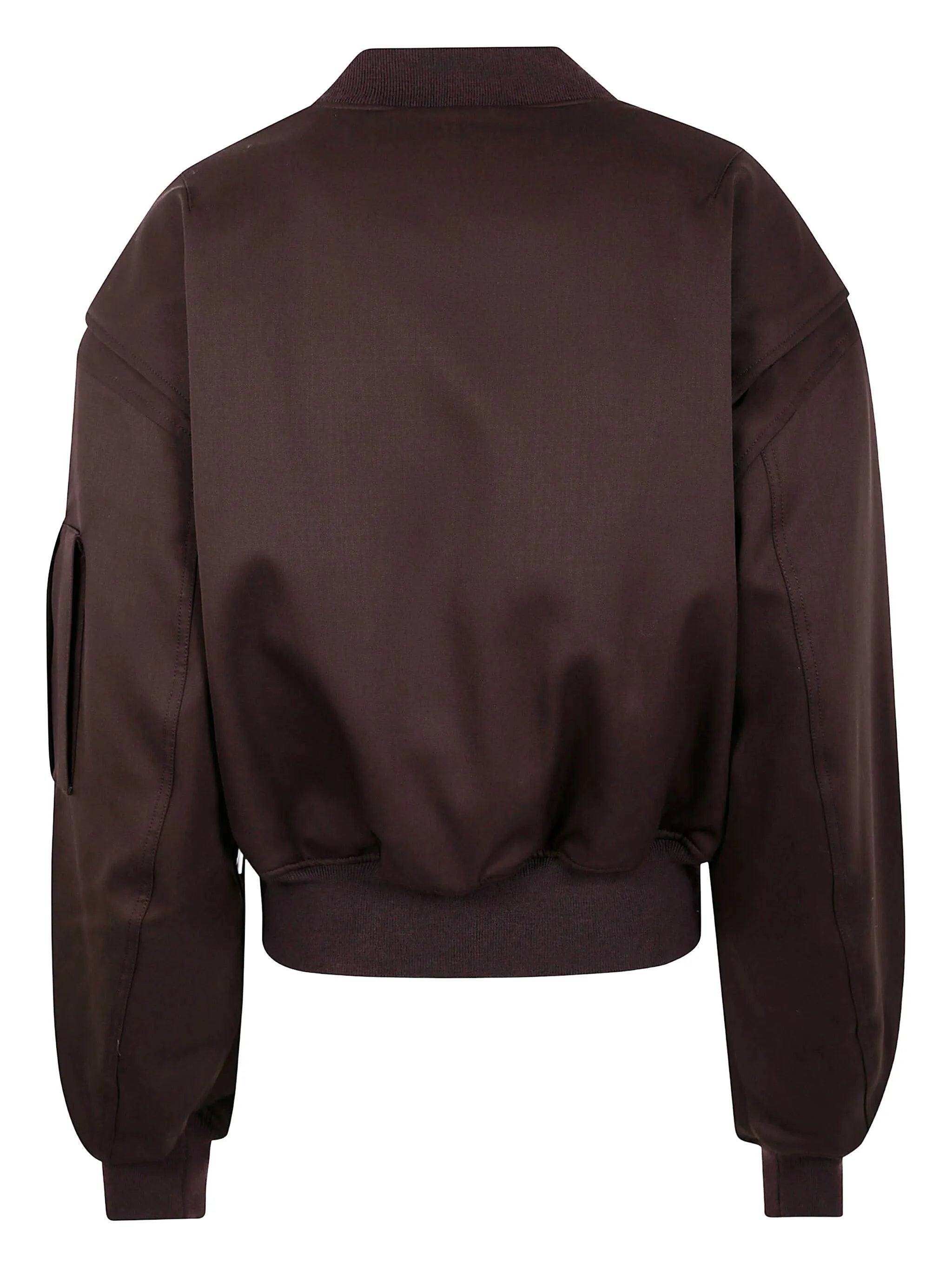 zip-fastening bomber jacket