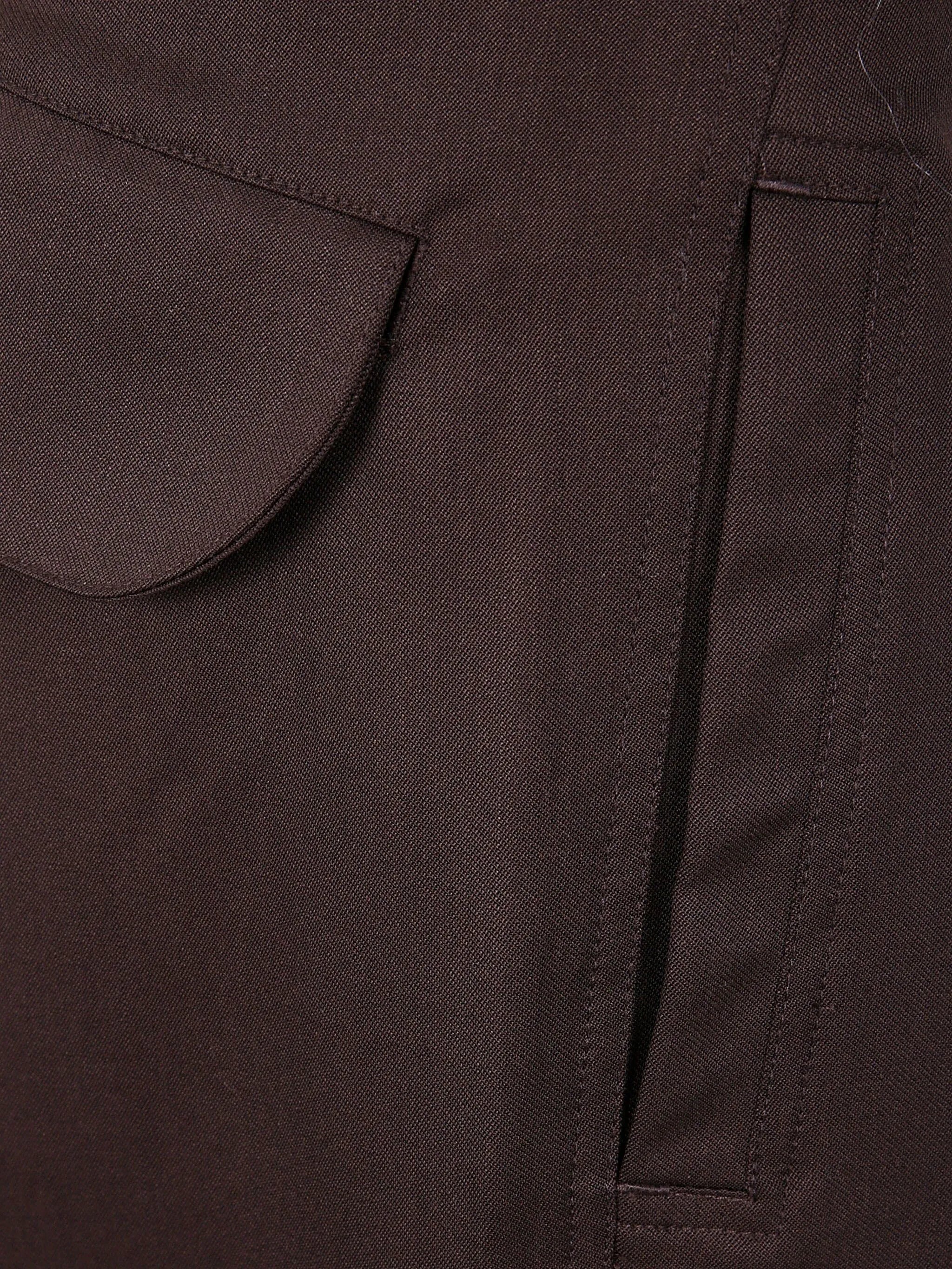 flap-pocket wool trousers