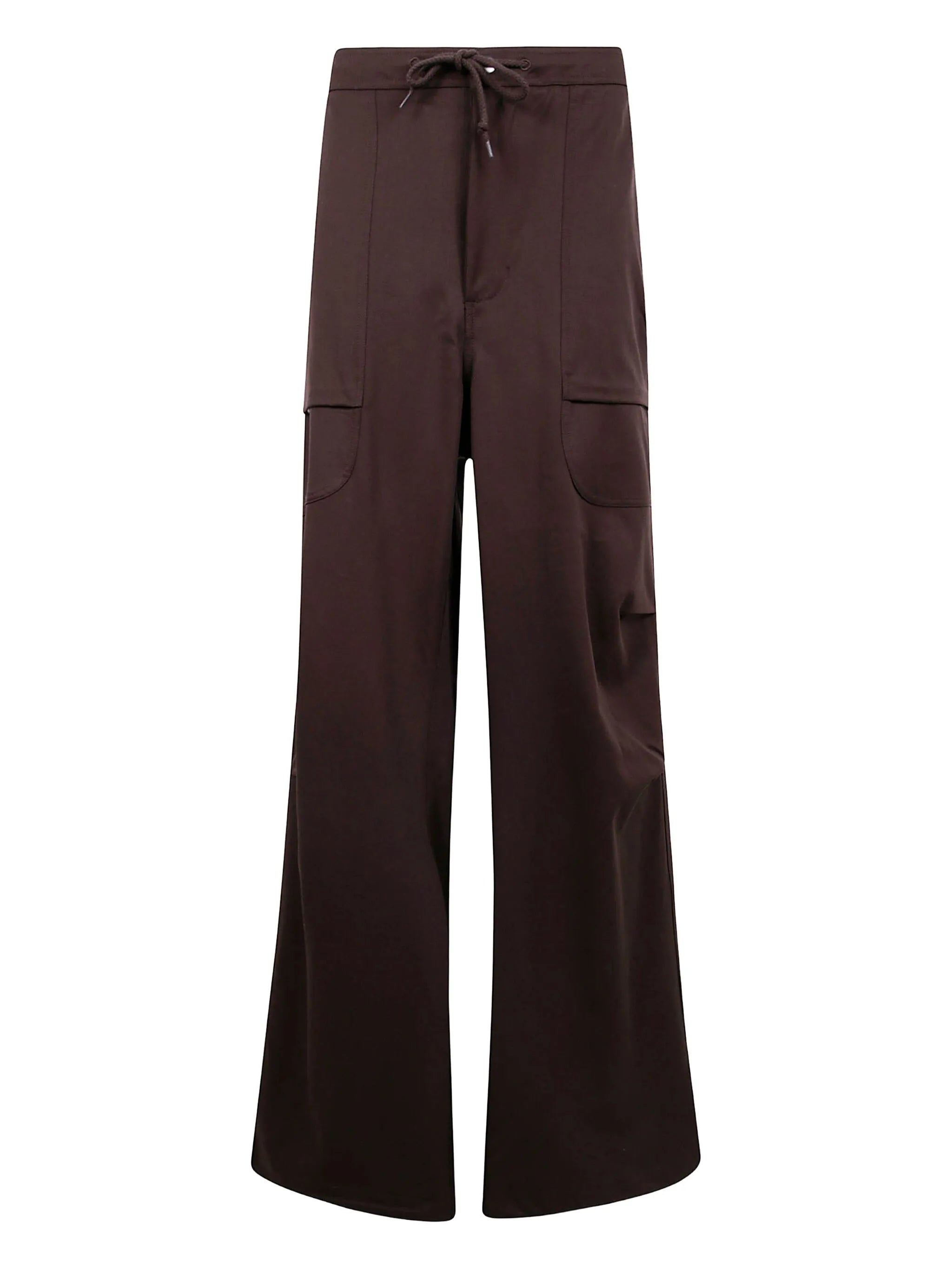flap-pocket wool trousers