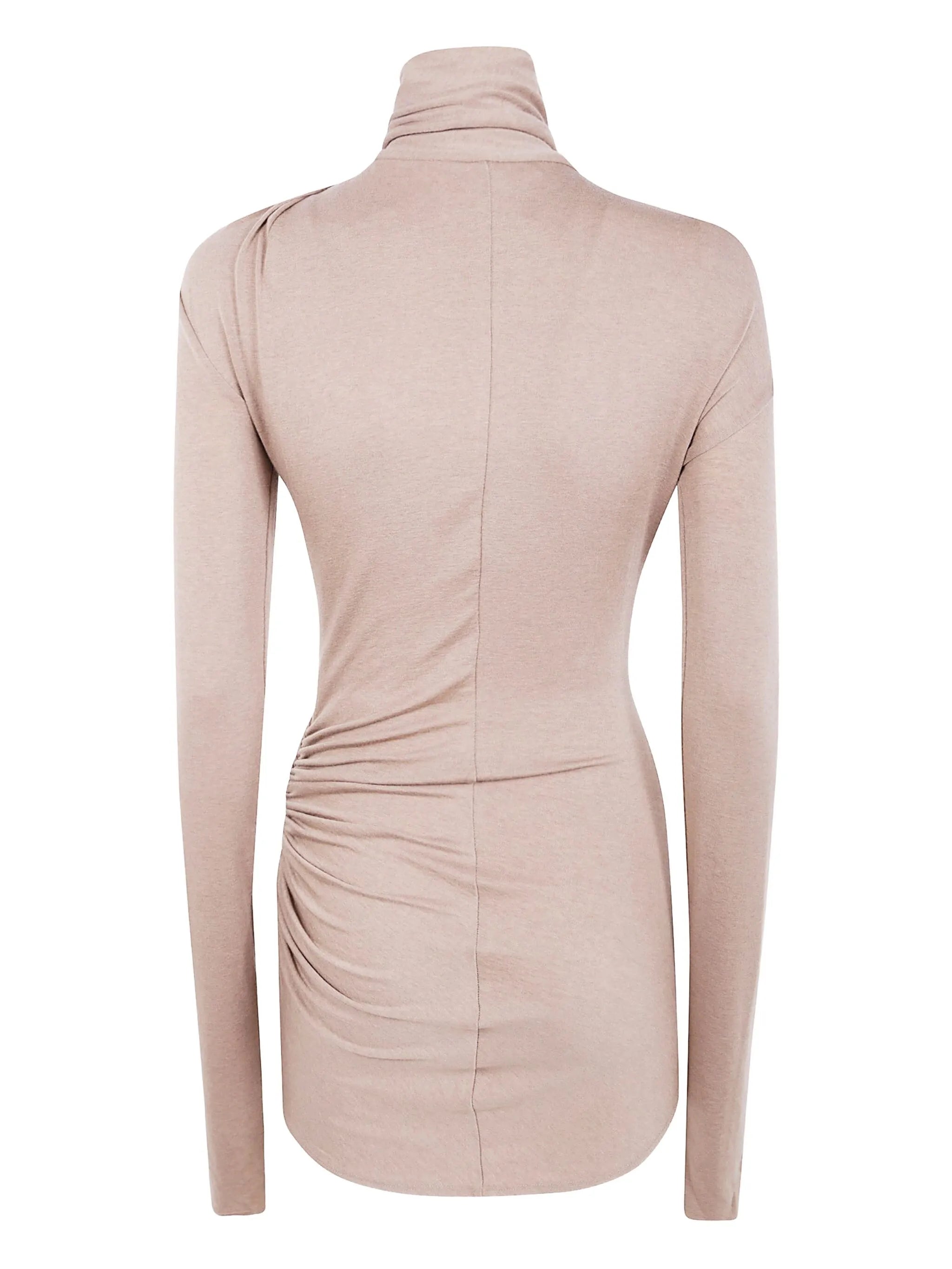 cross-neck draped top