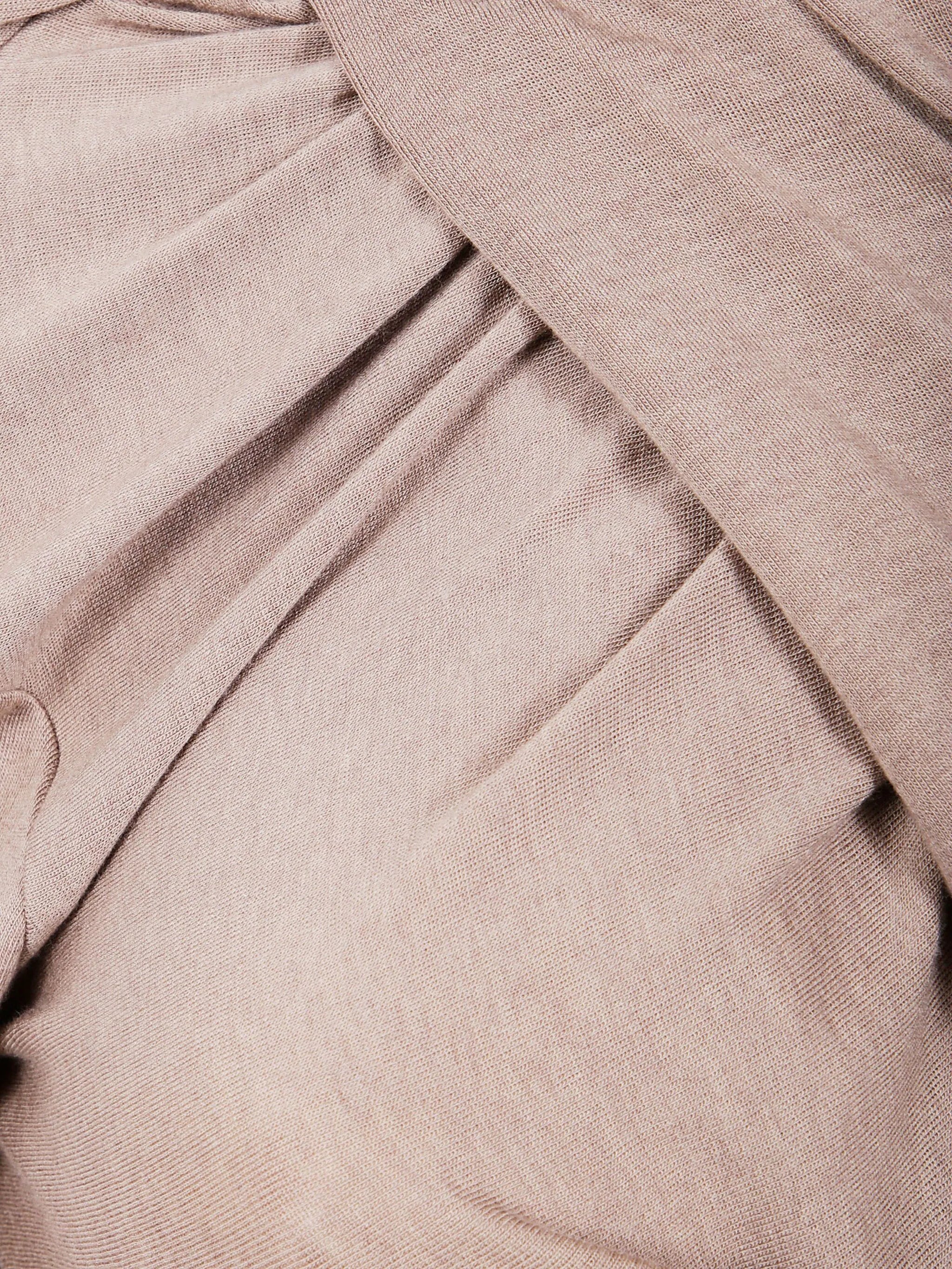 cross-neck draped top