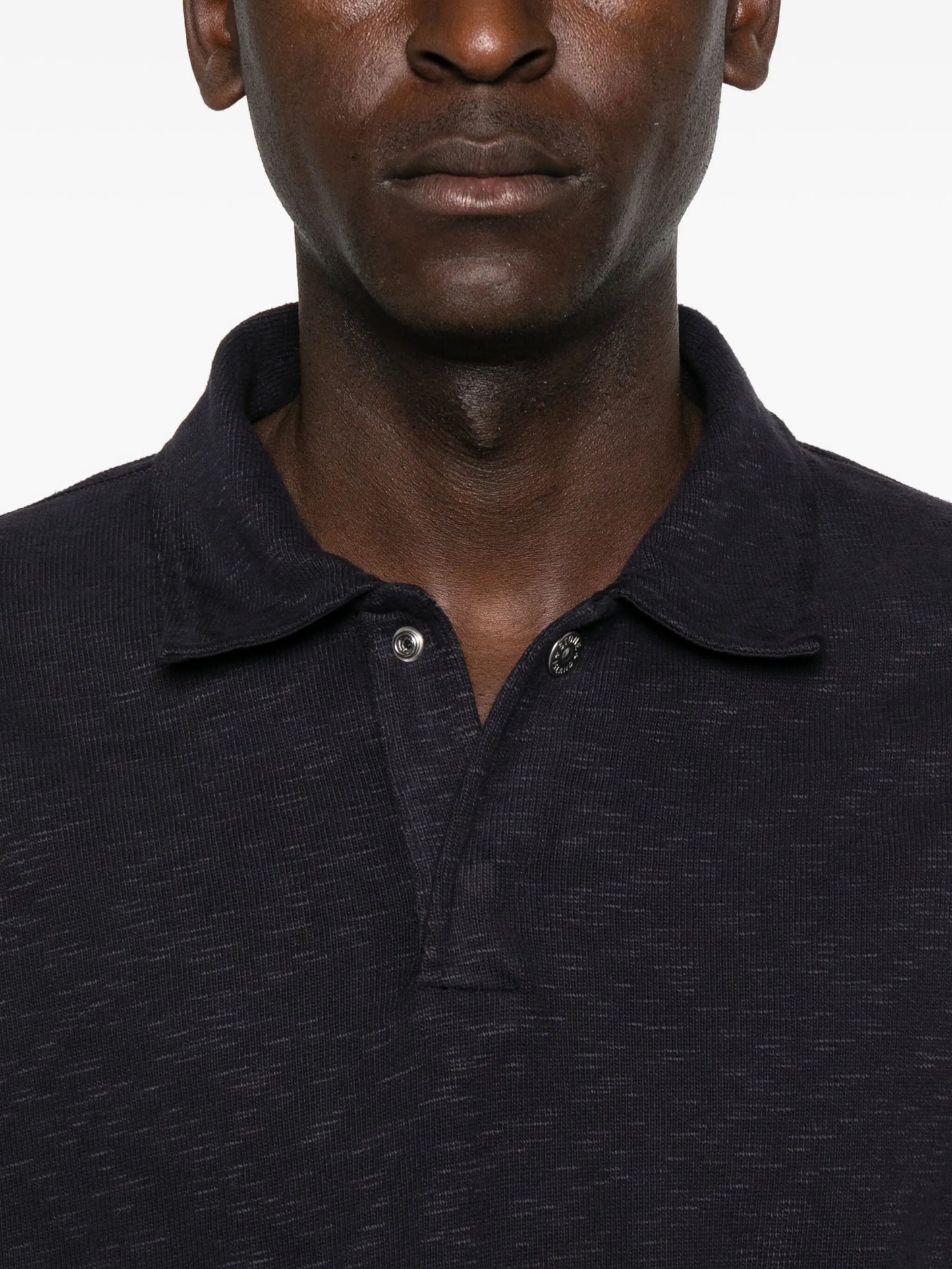 badge-detail polo shirt