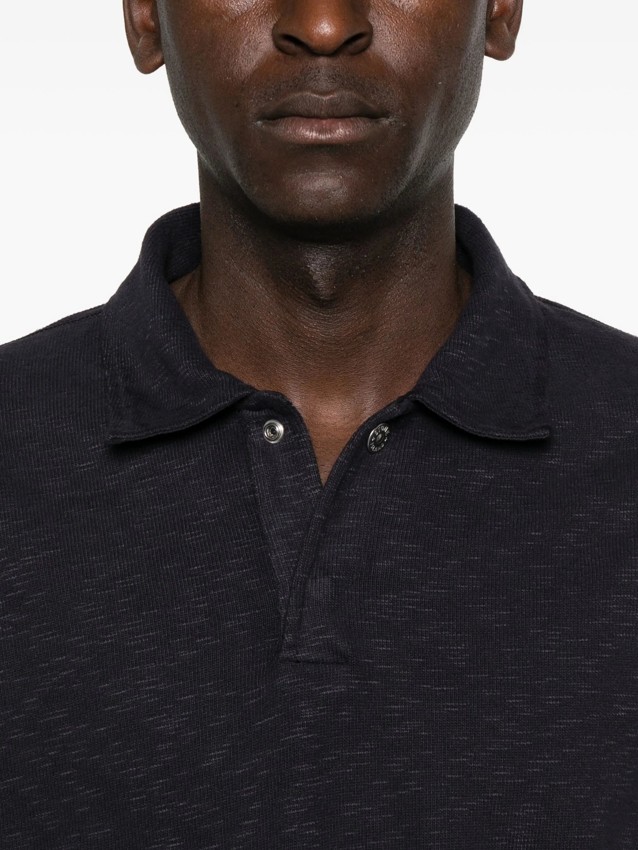 badge-detail polo shirt