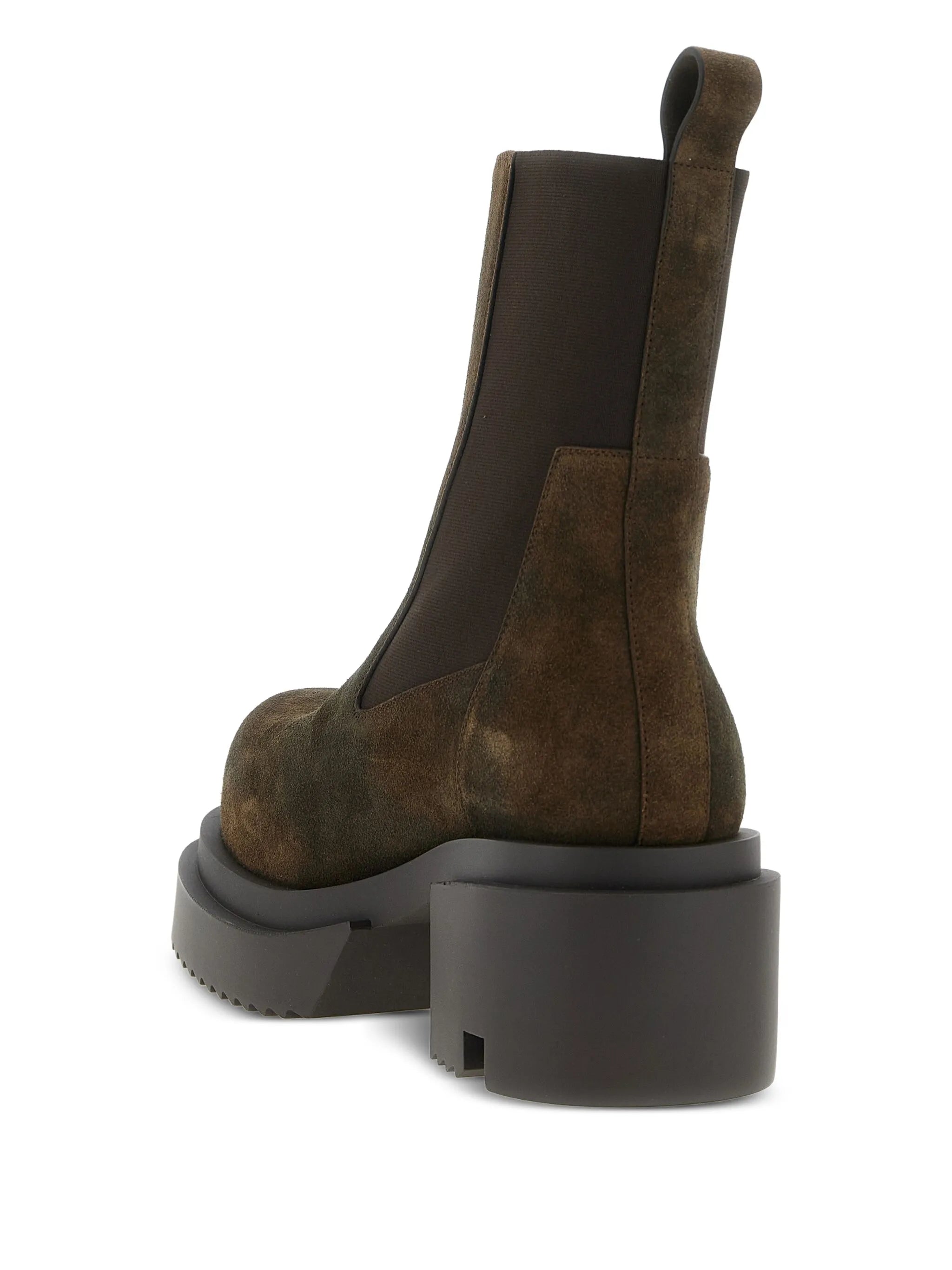 elastic-strap platform boots