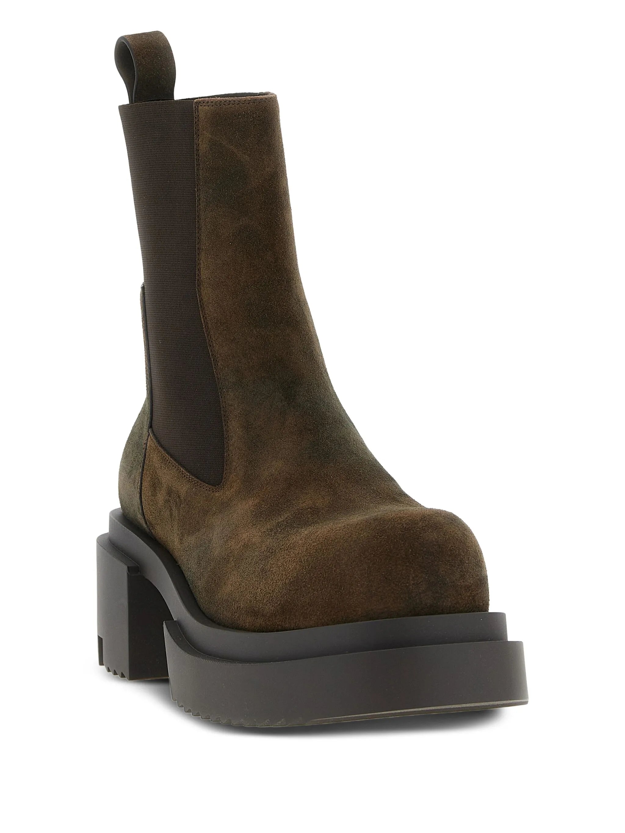 elastic-strap platform boots