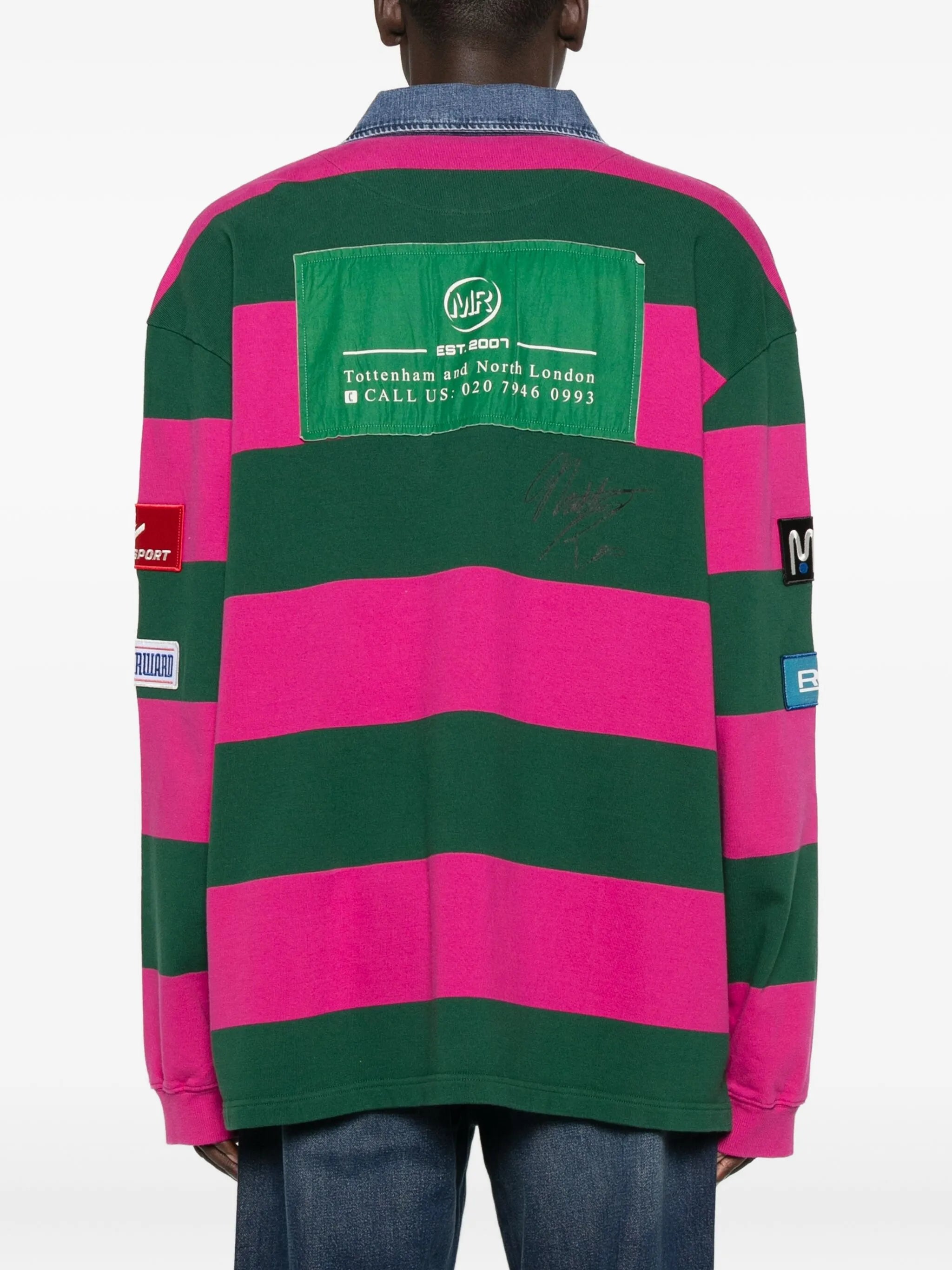 striped rugby polo shirt