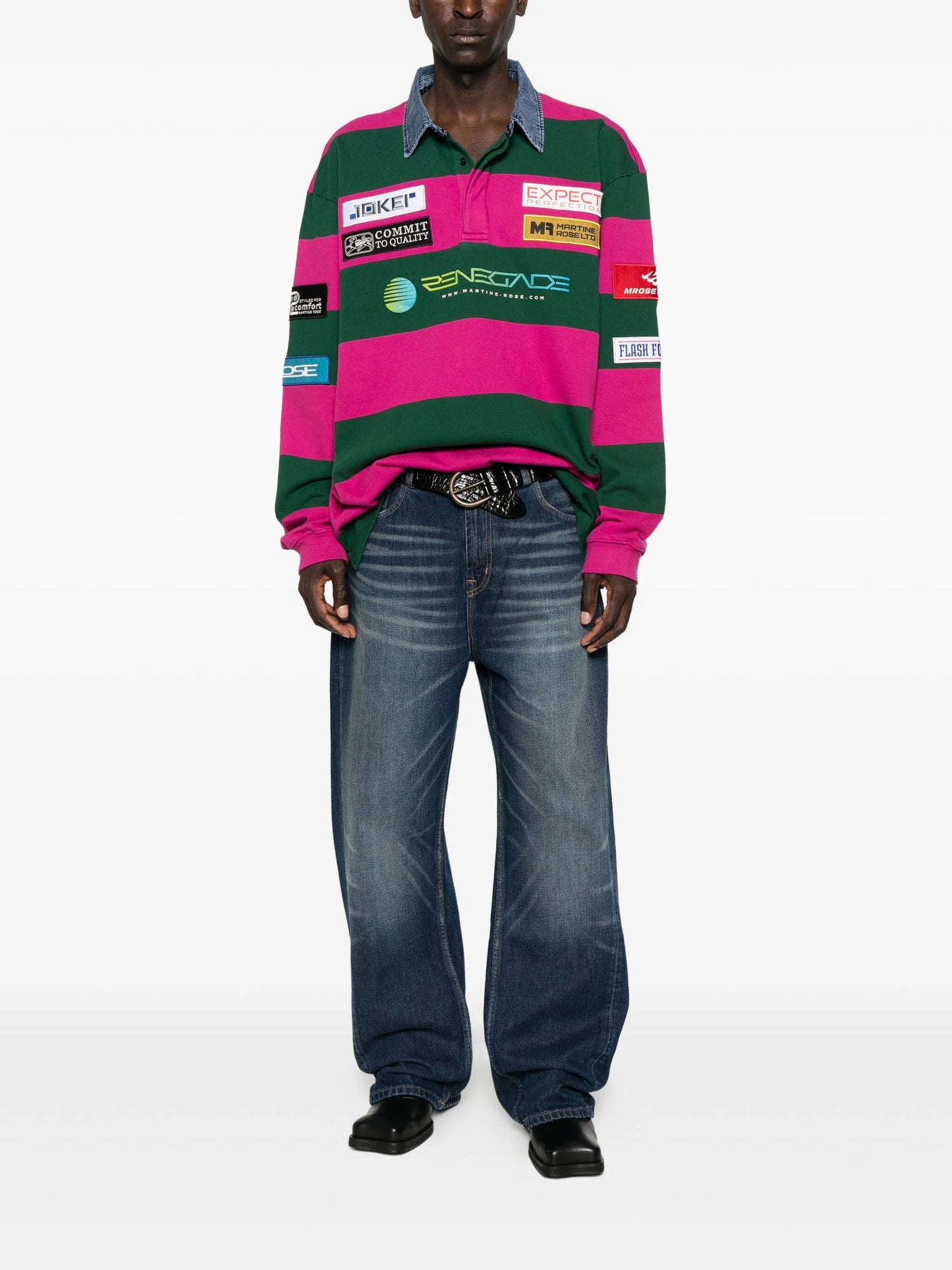 striped rugby polo shirt