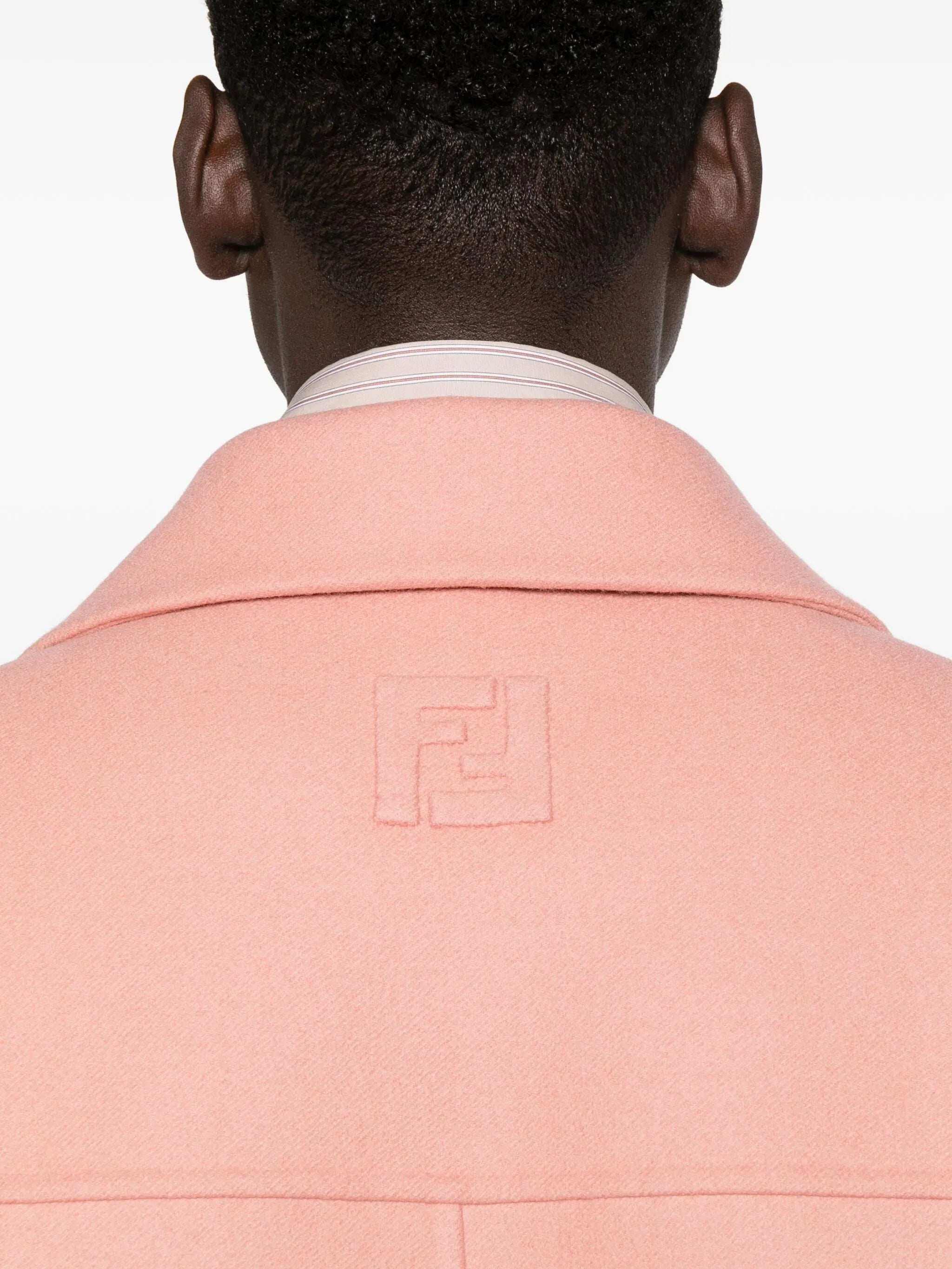 double-breasted patch-pocket coat