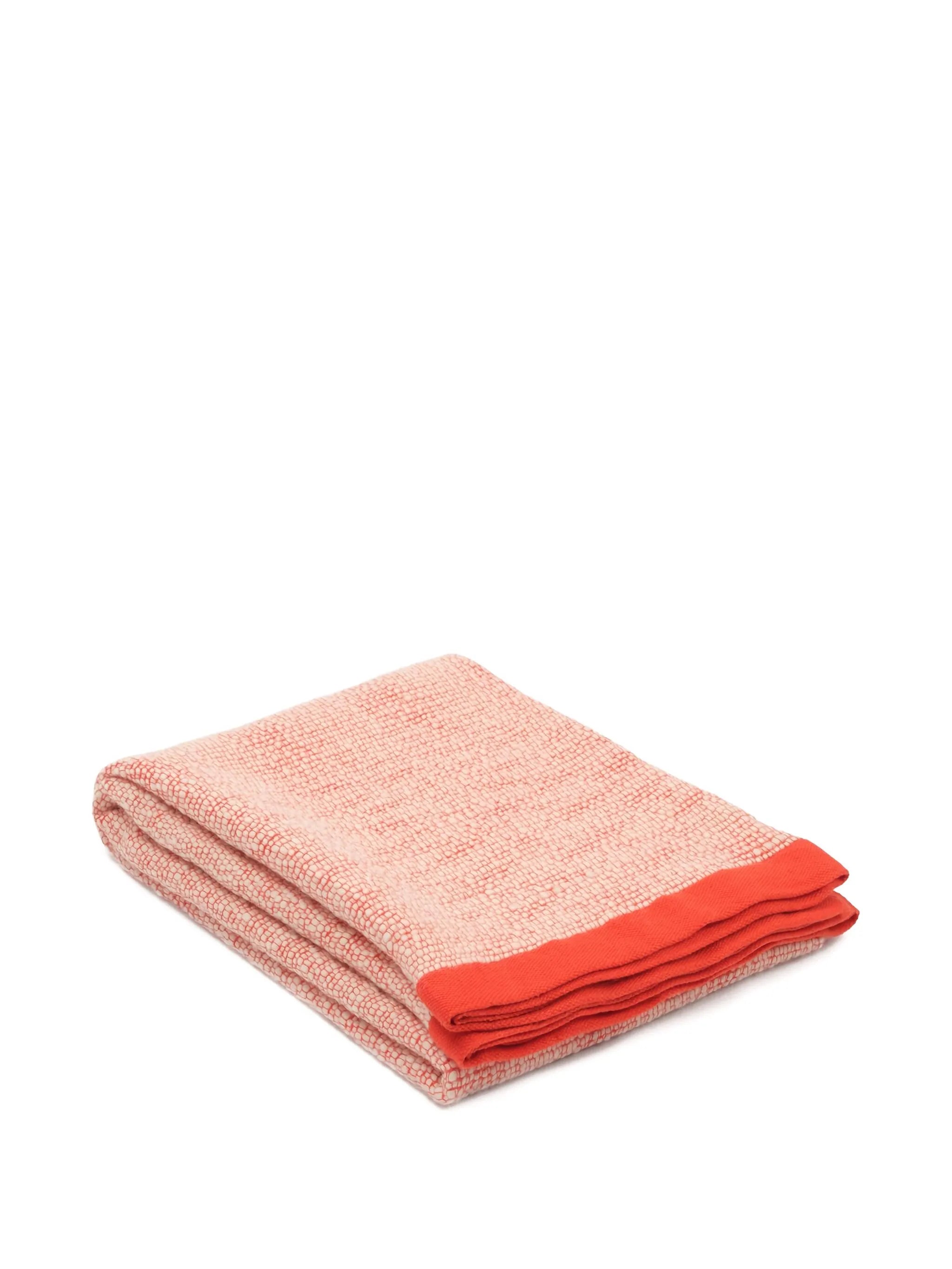 thread bordered throw (180cm x 140cm)