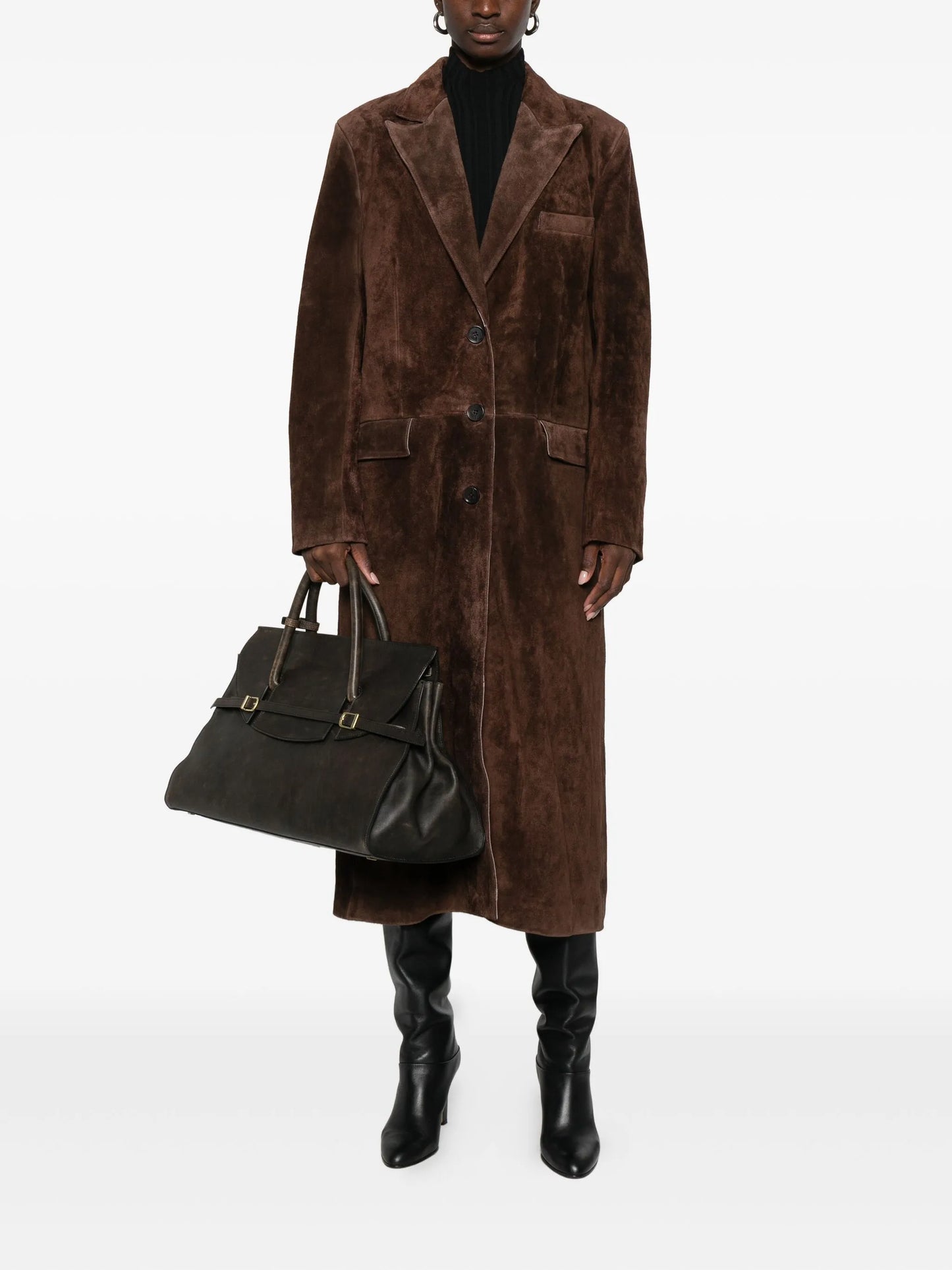 Alissa suede trench coat