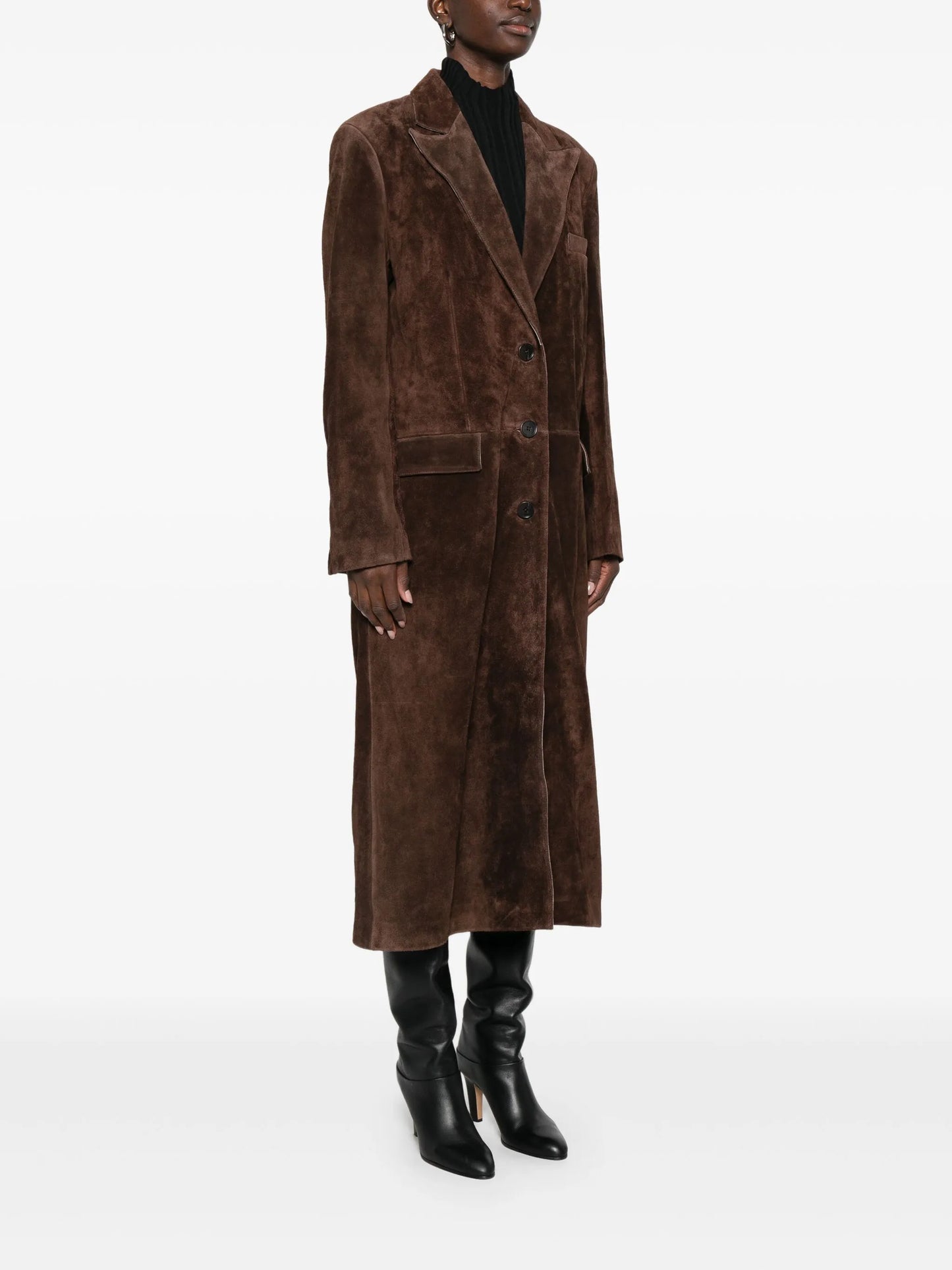 Alissa suede trench coat