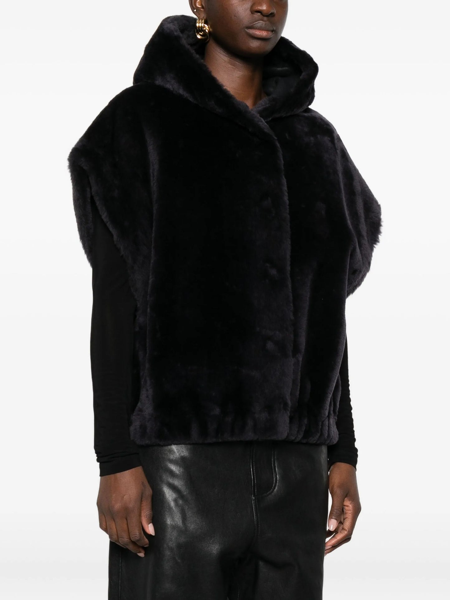 Aurelie hooded faux-fur jacket
