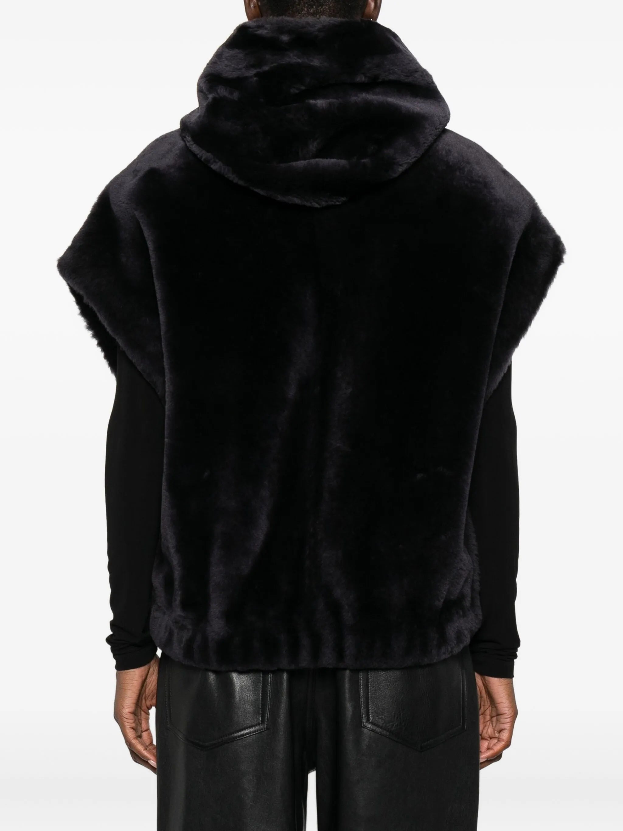 Aurelie hooded faux-fur jacket