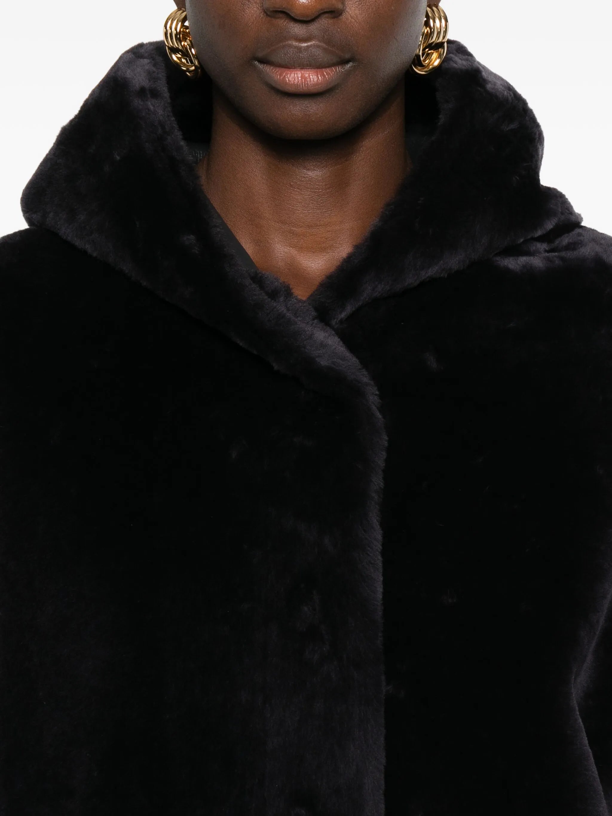 Aurelie hooded faux-fur jacket