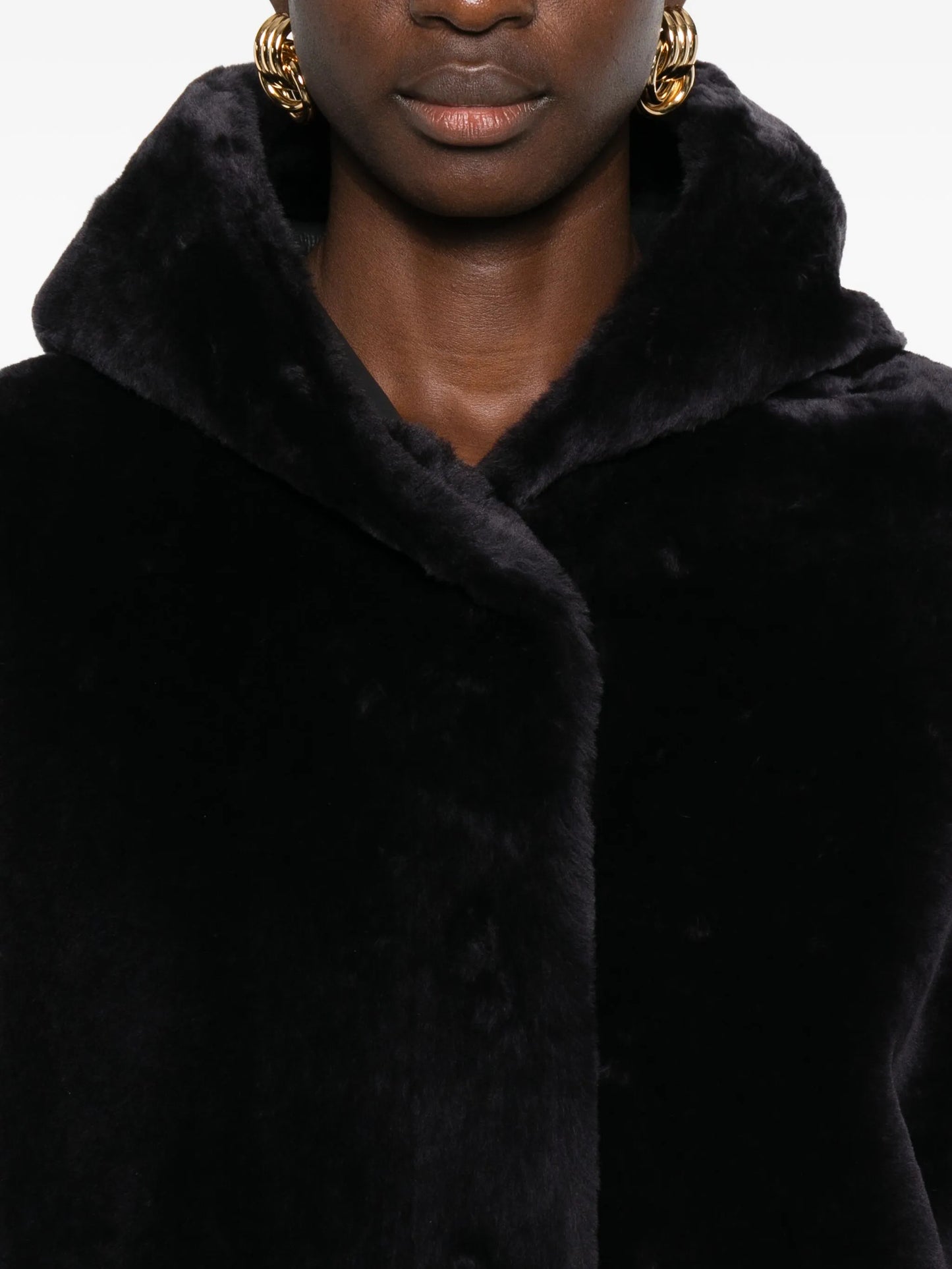 Aurelie hooded faux-fur jacket