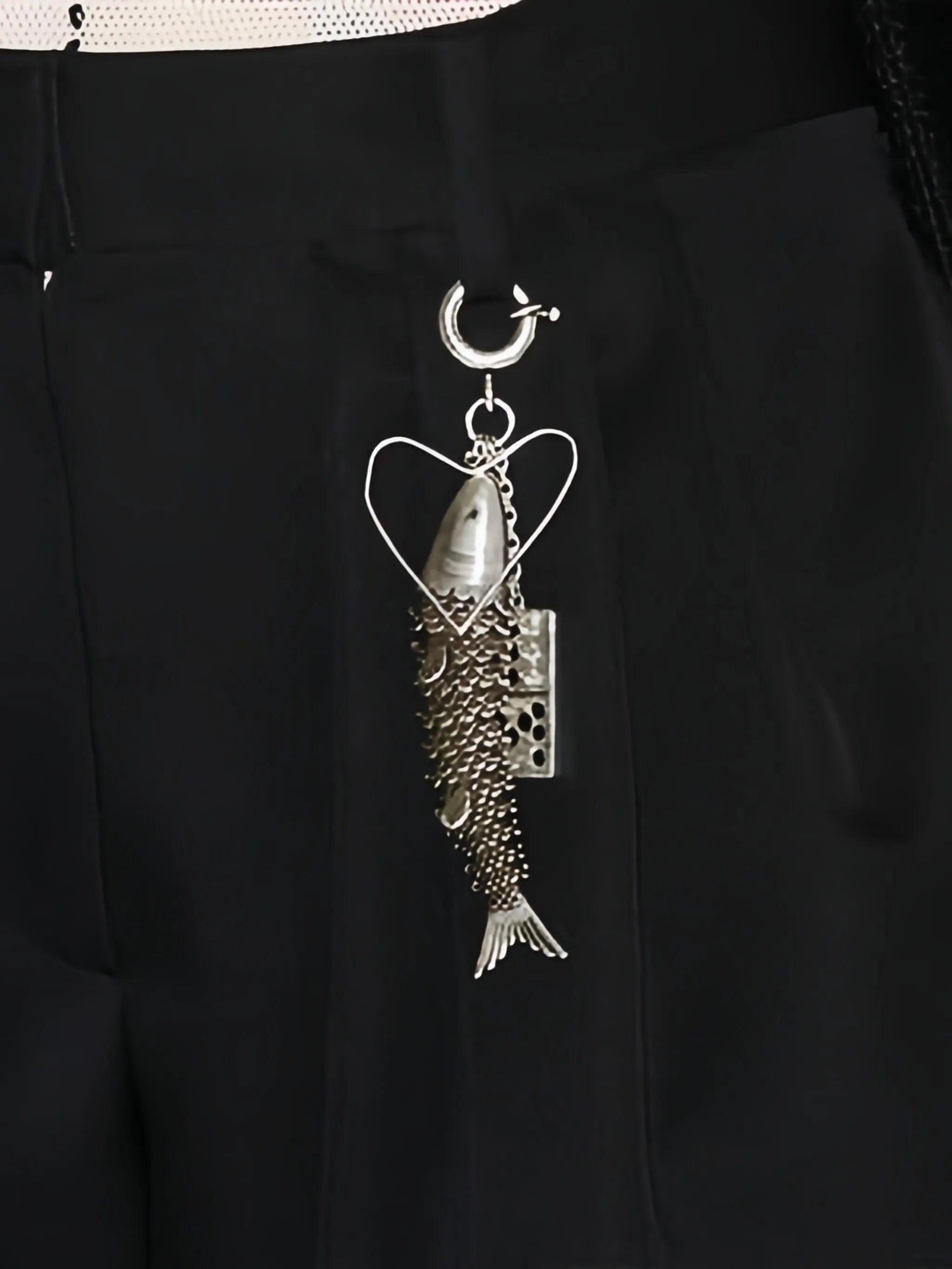fish domino keyring