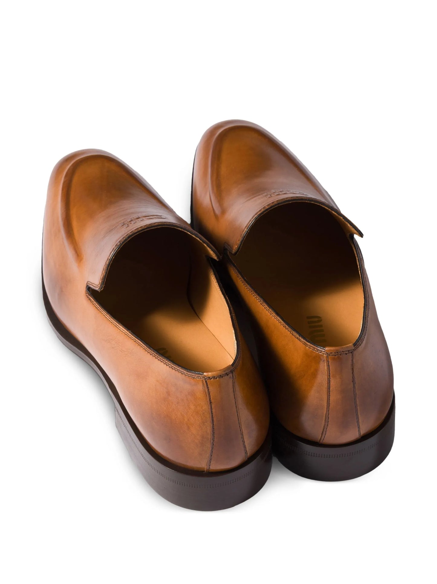 embossed-logo loafers