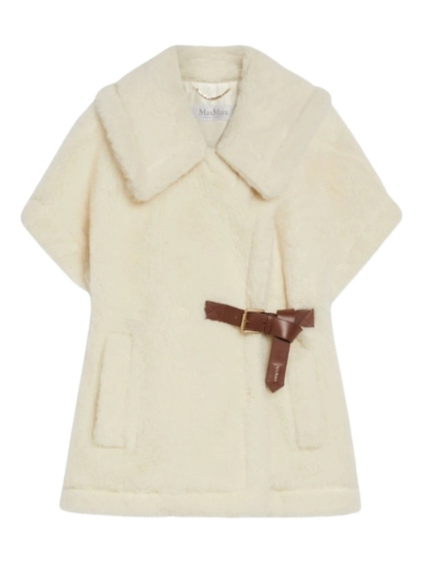 belted short-sleeved gilet