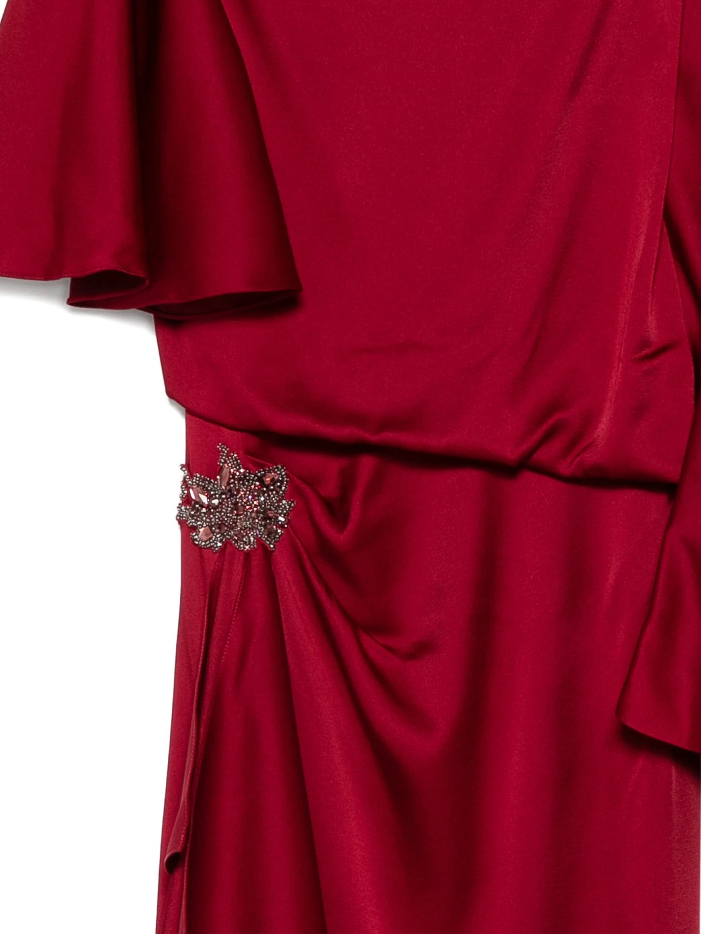 draped embellished gown