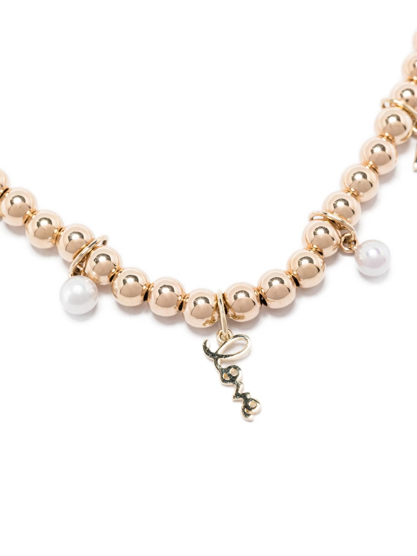 14K yellow gold pearl-embellished necklace