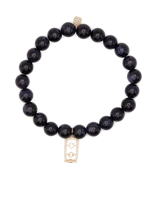 14K yellow gold beaded bracelet